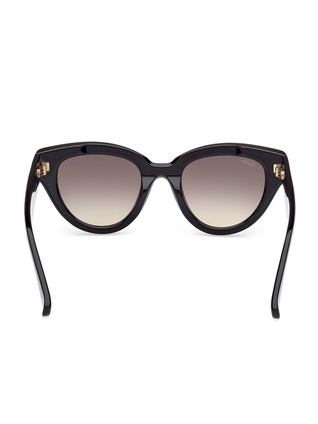 Image 4 of 6 of Max Mara Glimpse Cat Eye Sunglasses - Shiny Black
