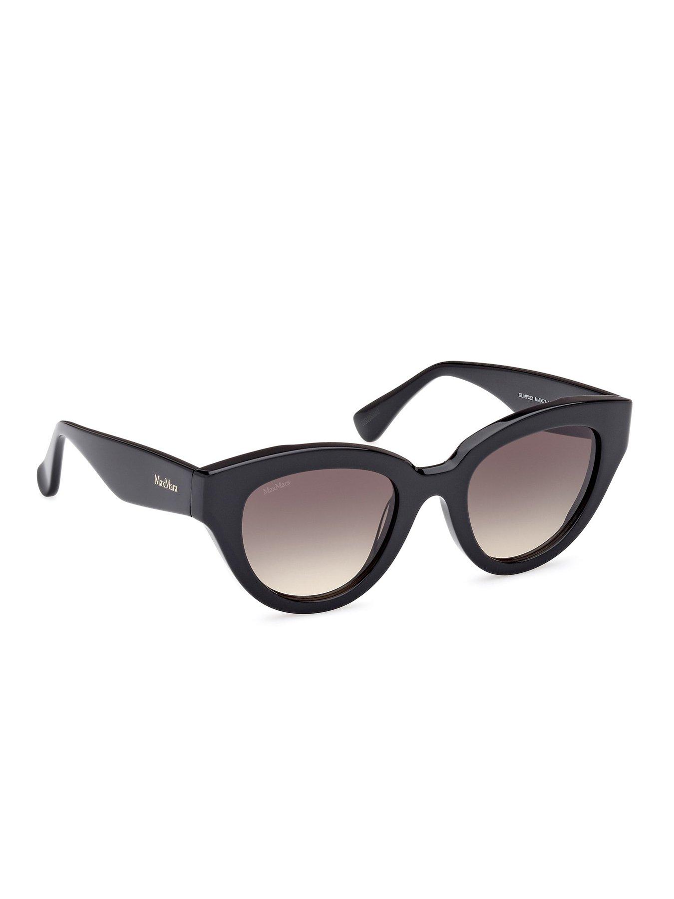 Image 6 of 6 of Max Mara Glimpse Cat Eye Sunglasses - Shiny Black