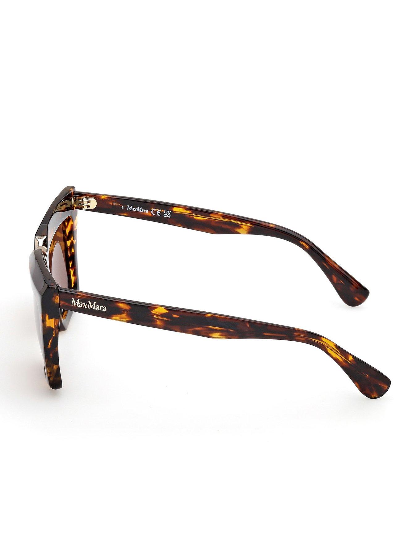 Image 2 of 6 of Max Mara Spark 7 Rectangular Sunglasses - Dark Havana