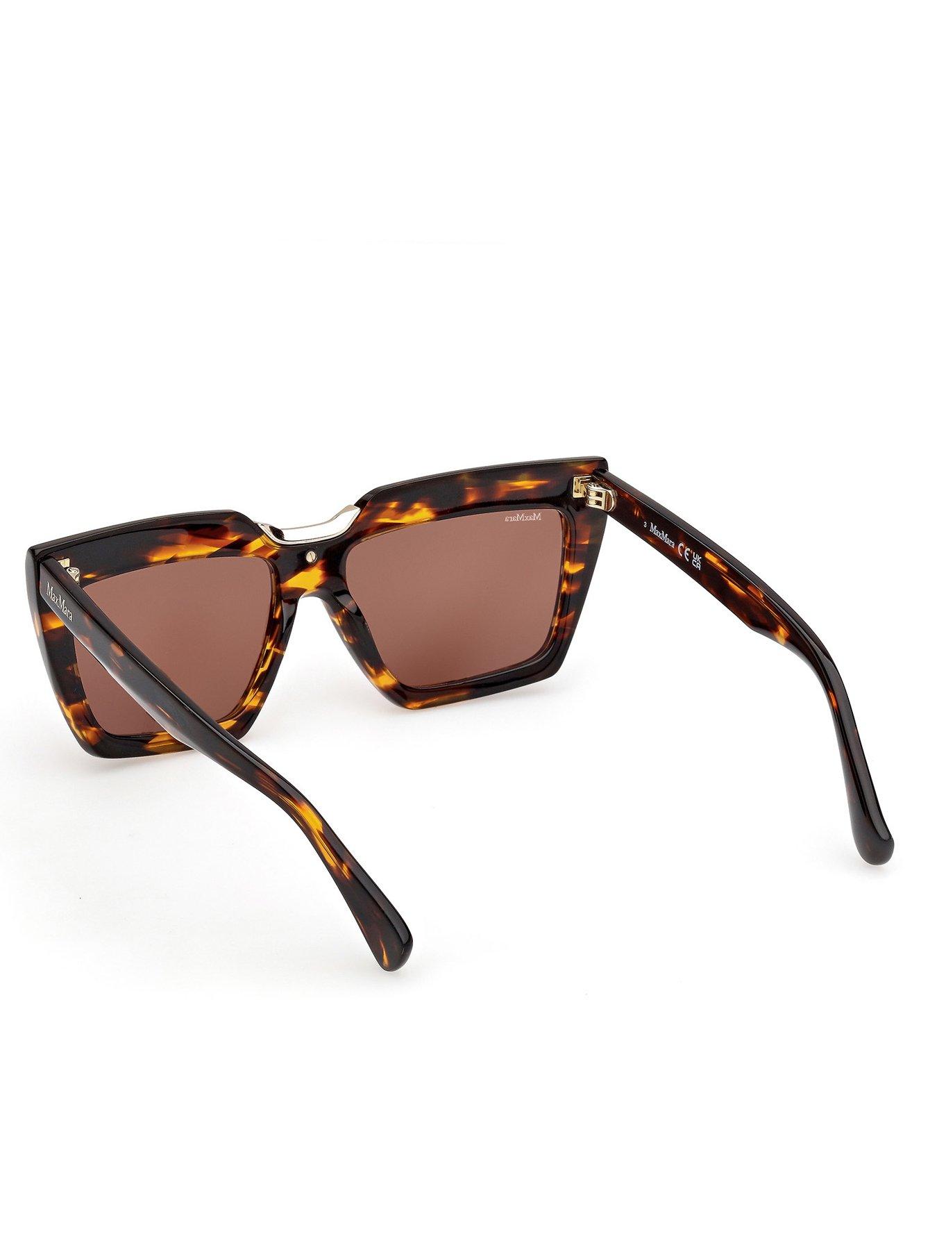 Image 3 of 6 of Max Mara Spark 7 Rectangular Sunglasses - Dark Havana