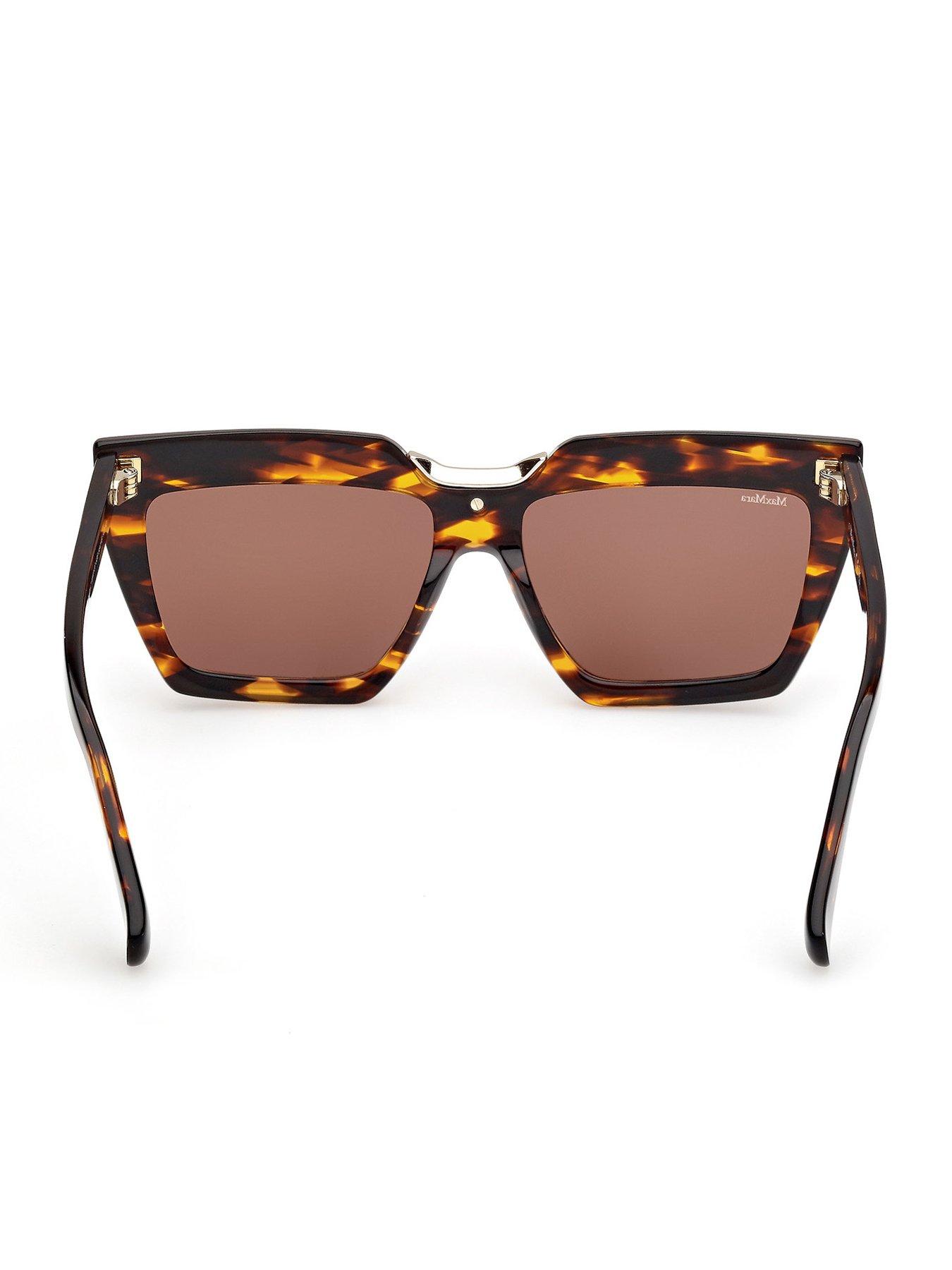 Image 4 of 6 of Max Mara Spark 7 Rectangular Sunglasses - Dark Havana