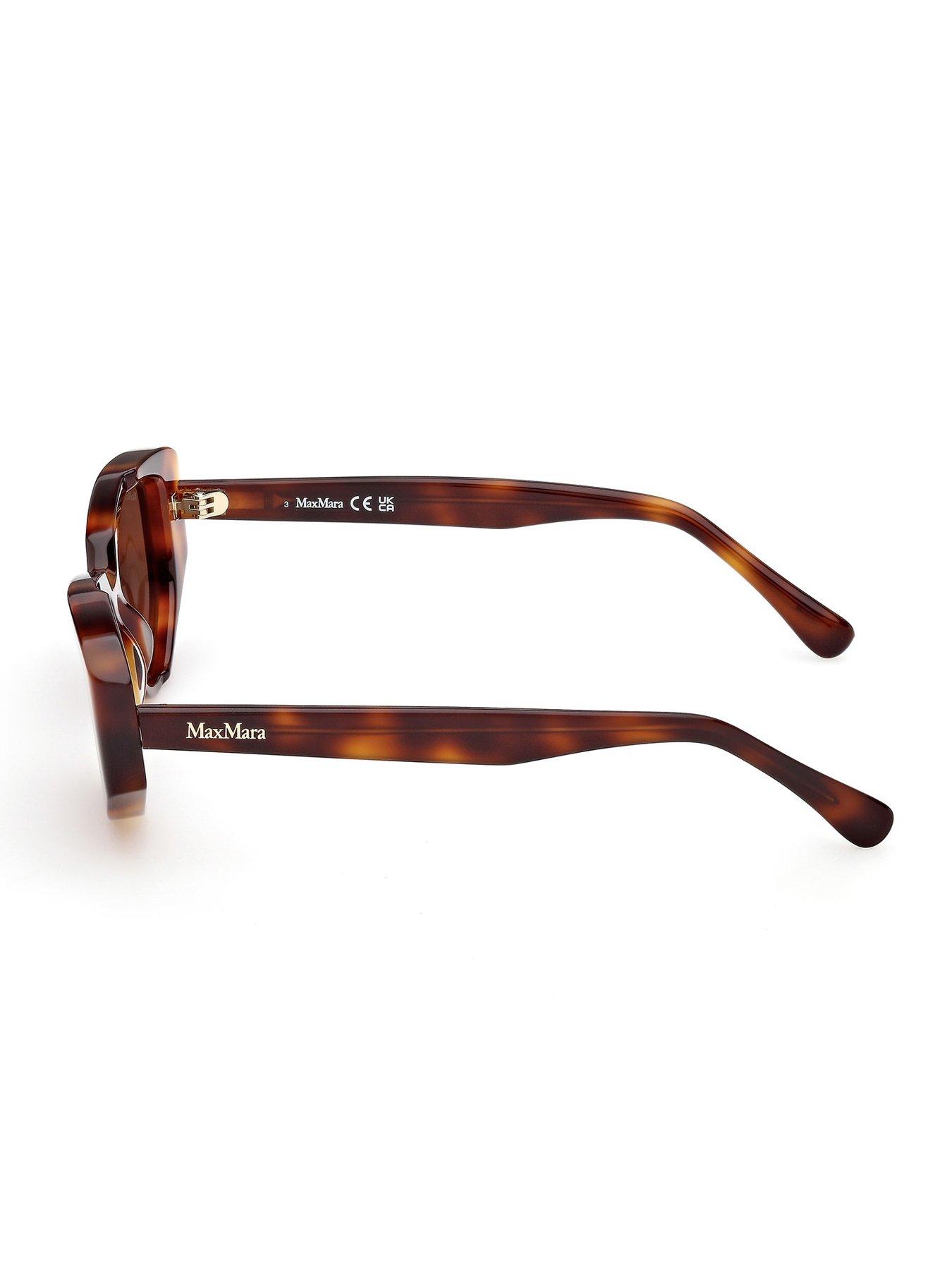 Image 2 of 6 of Max Mara Lee 4 Round Sunglasses - Dark Havana