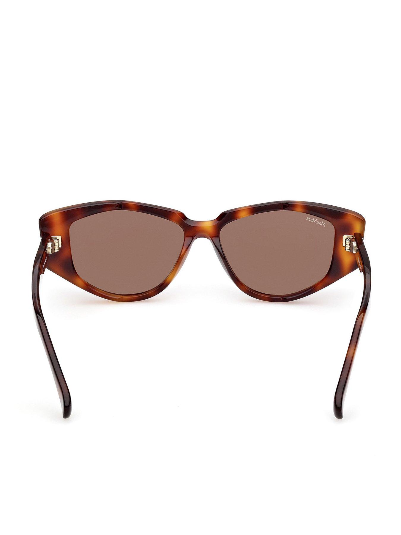 Image 4 of 6 of Max Mara Lee 4 Round Sunglasses - Dark Havana