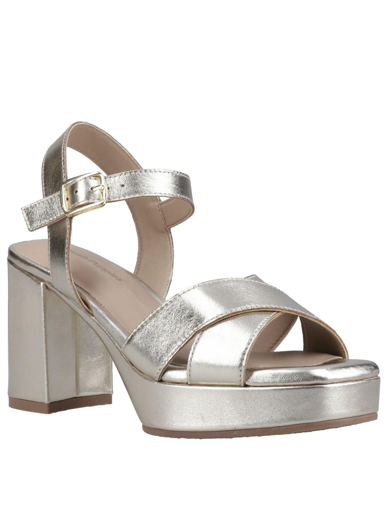 Image 2 of 5 of Hush Puppies Ophelia Heel-gold Leather