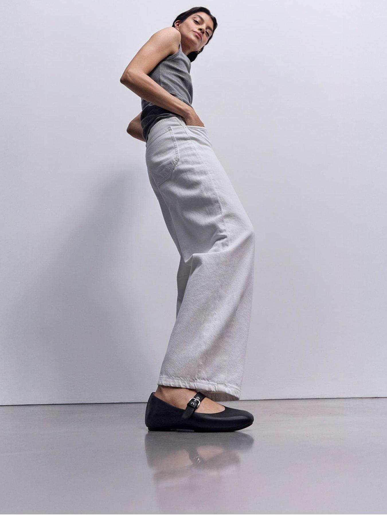 Image 3 of 7 of FitFlop Delicato Leather Mary Janes - Black