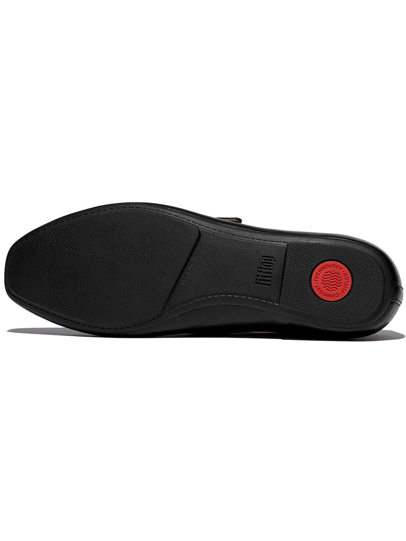 Image 6 of 7 of FitFlop Delicato Leather Mary Janes - Black