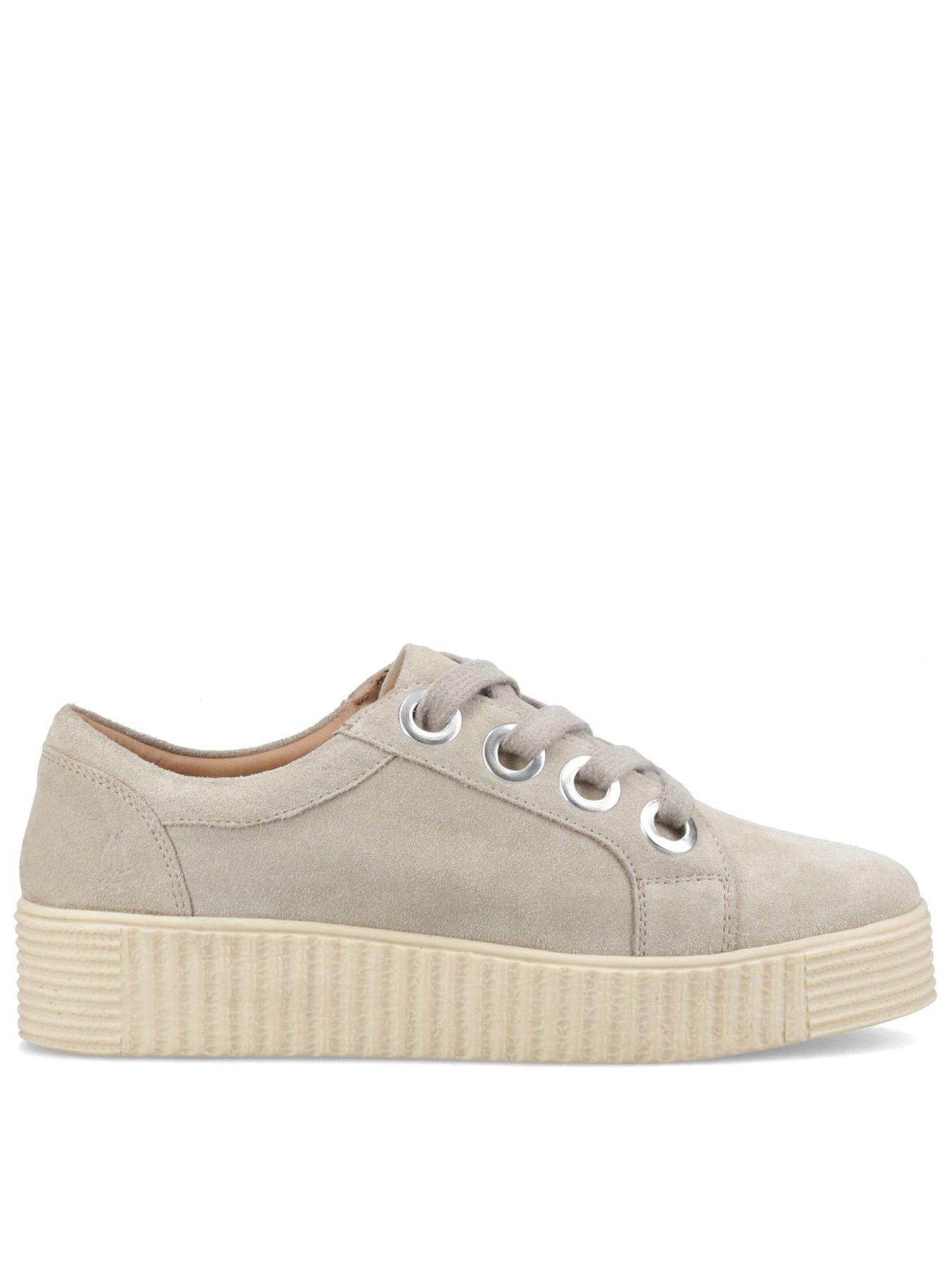 Hush Puppies Tamsin Suede Trainer-taupe