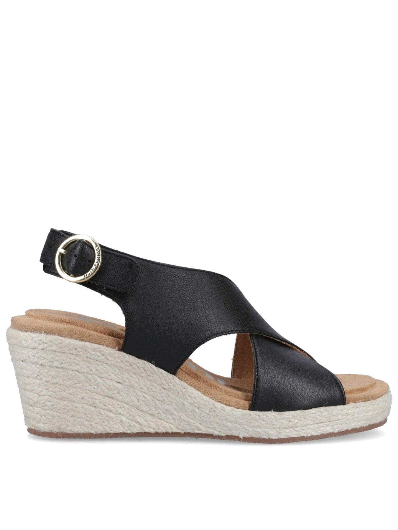 hush-puppies-willow-rattan-back-stap-wedge-blackfront