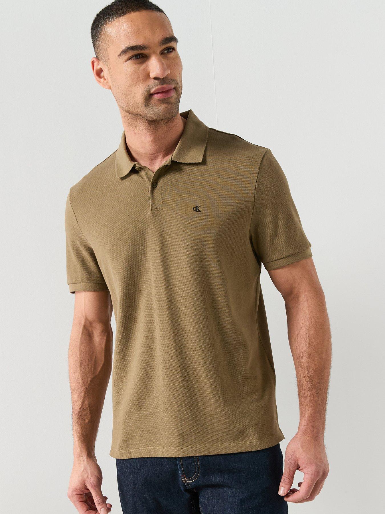 Calvin Klein Jeans Calvin Klein Jeans Short Sleeve Classic Pique Polo Shirt - Brown