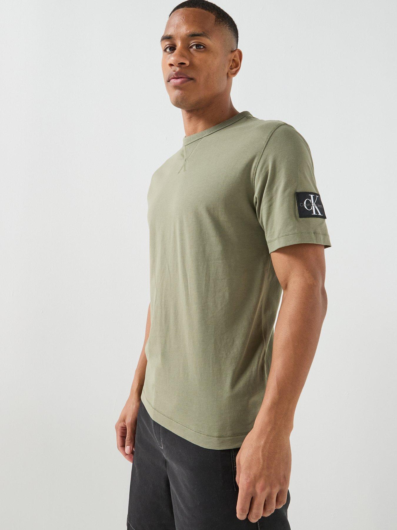Image 1 of 5 of Calvin Klein Jeans Crew Neck&nbsp;CK&nbsp;Badge T-Shirt - Green
