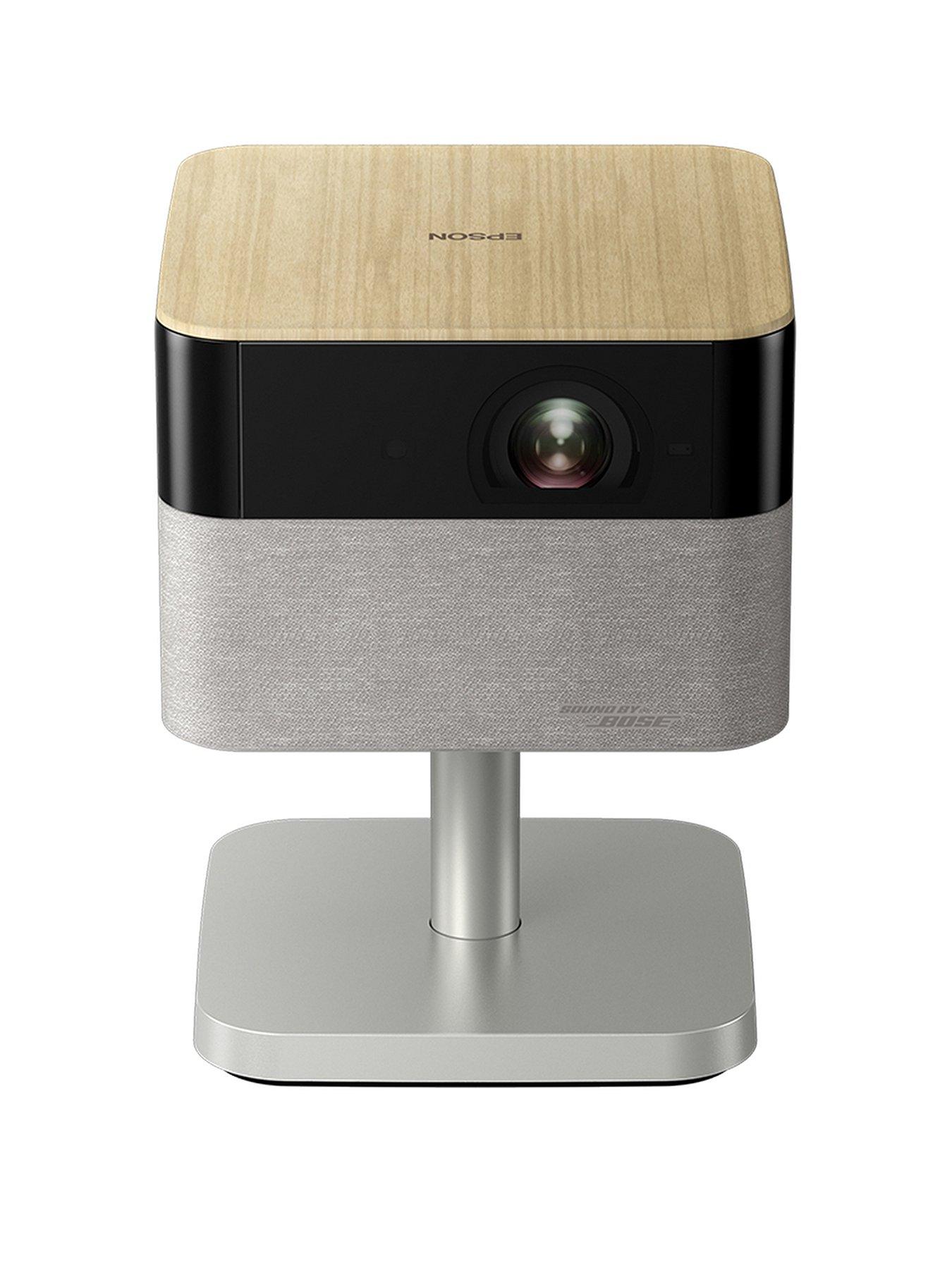 Epson Epson Lifestudio Flex EF-72Oak, Portable Smart Projector, Sound by Bose, Google TV, 4K Pro UHD, Ambient Lighting, Adjustable Stand,Indoor/Outdoor Use