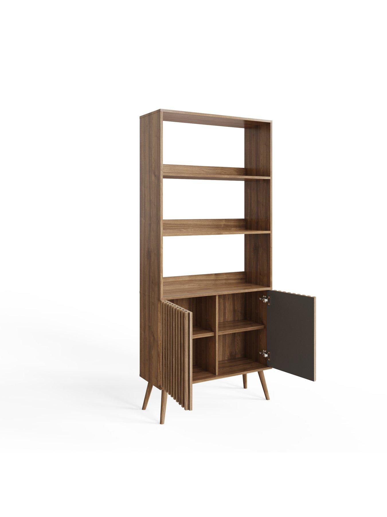 Image 4 of 6 of GFW Rowen Storage Bookcase - Oak/Black&nbsp;- FSC&reg; Certified