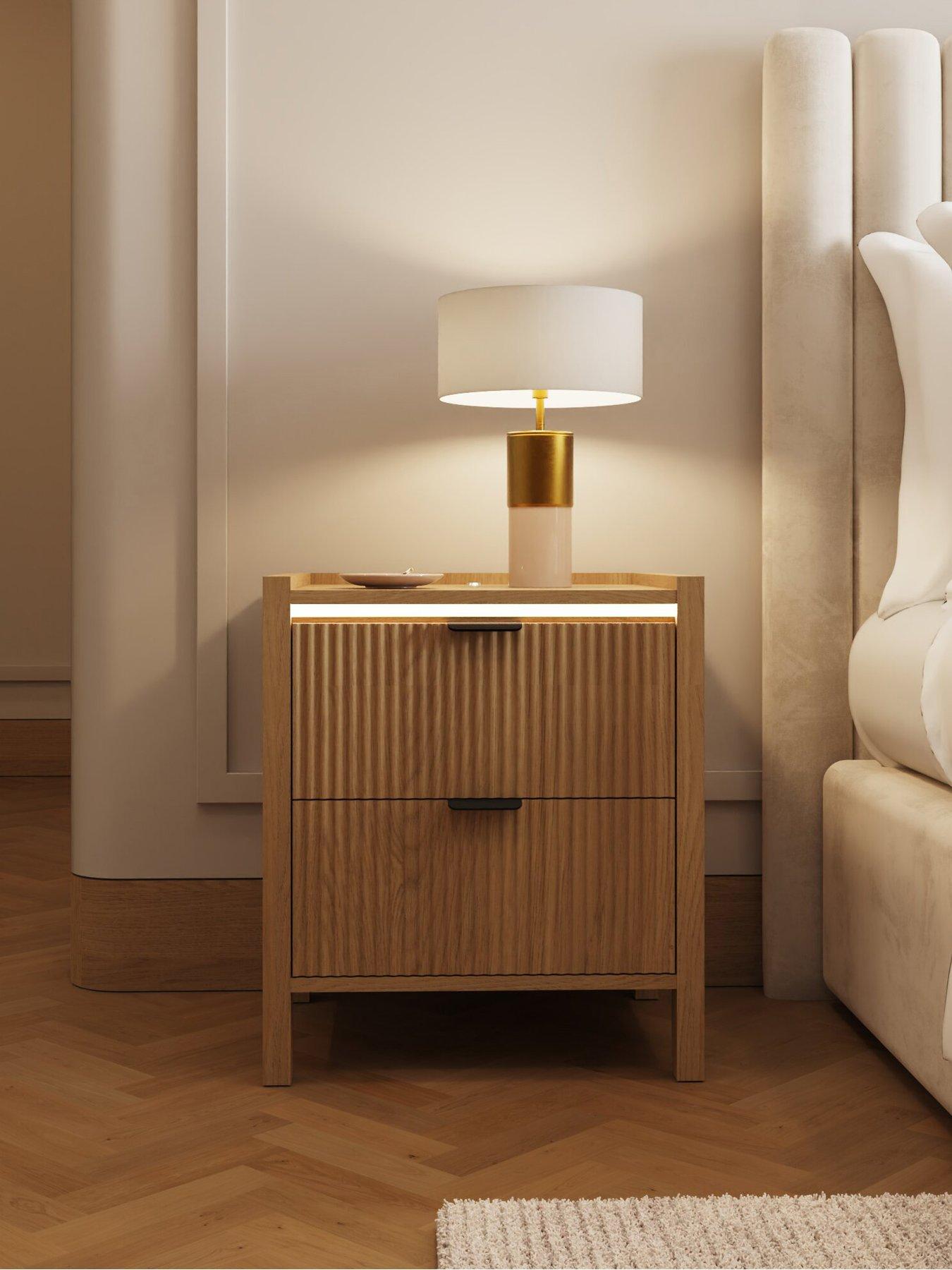 Image 1 of 7 of GFW Zion 2 Drawer Led Bedside Chest