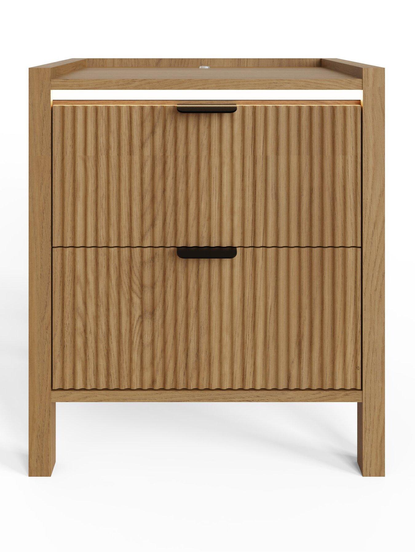Image 2 of 7 of GFW Zion 2 Drawer Led Bedside Chest