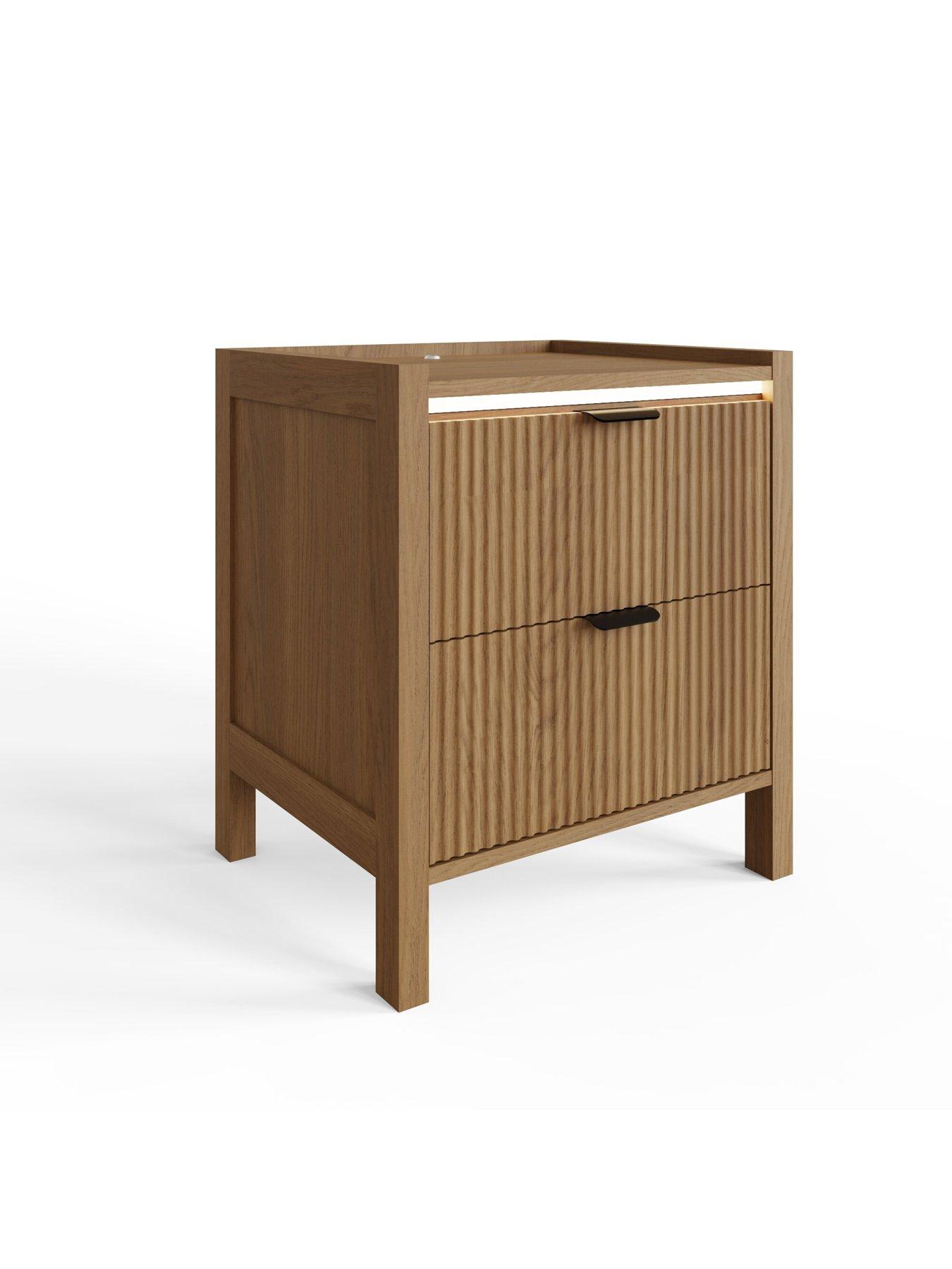 Image 3 of 7 of GFW Zion 2 Drawer Led Bedside Chest