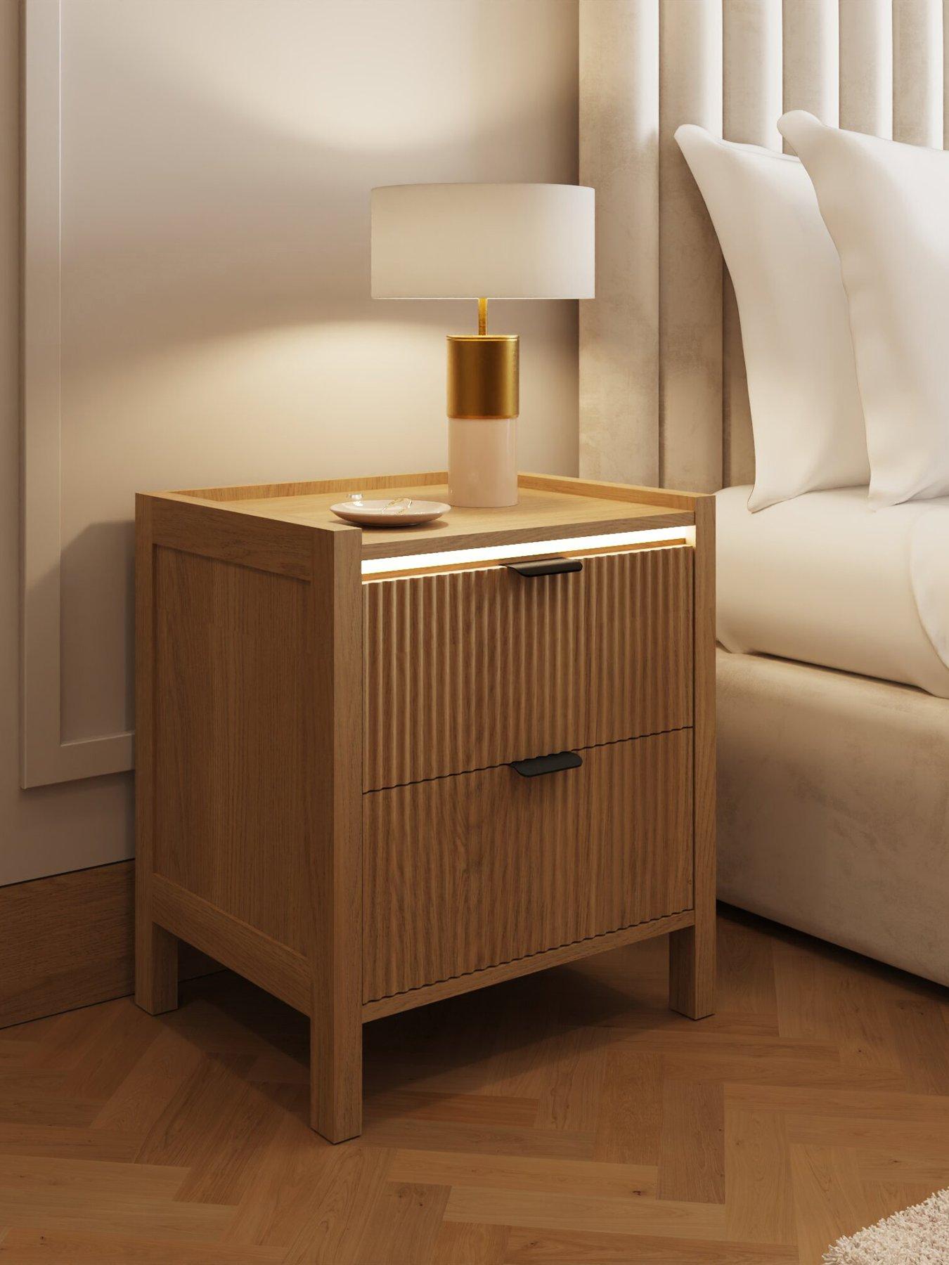 Image 5 of 7 of GFW Zion 2 Drawer Led Bedside Chest