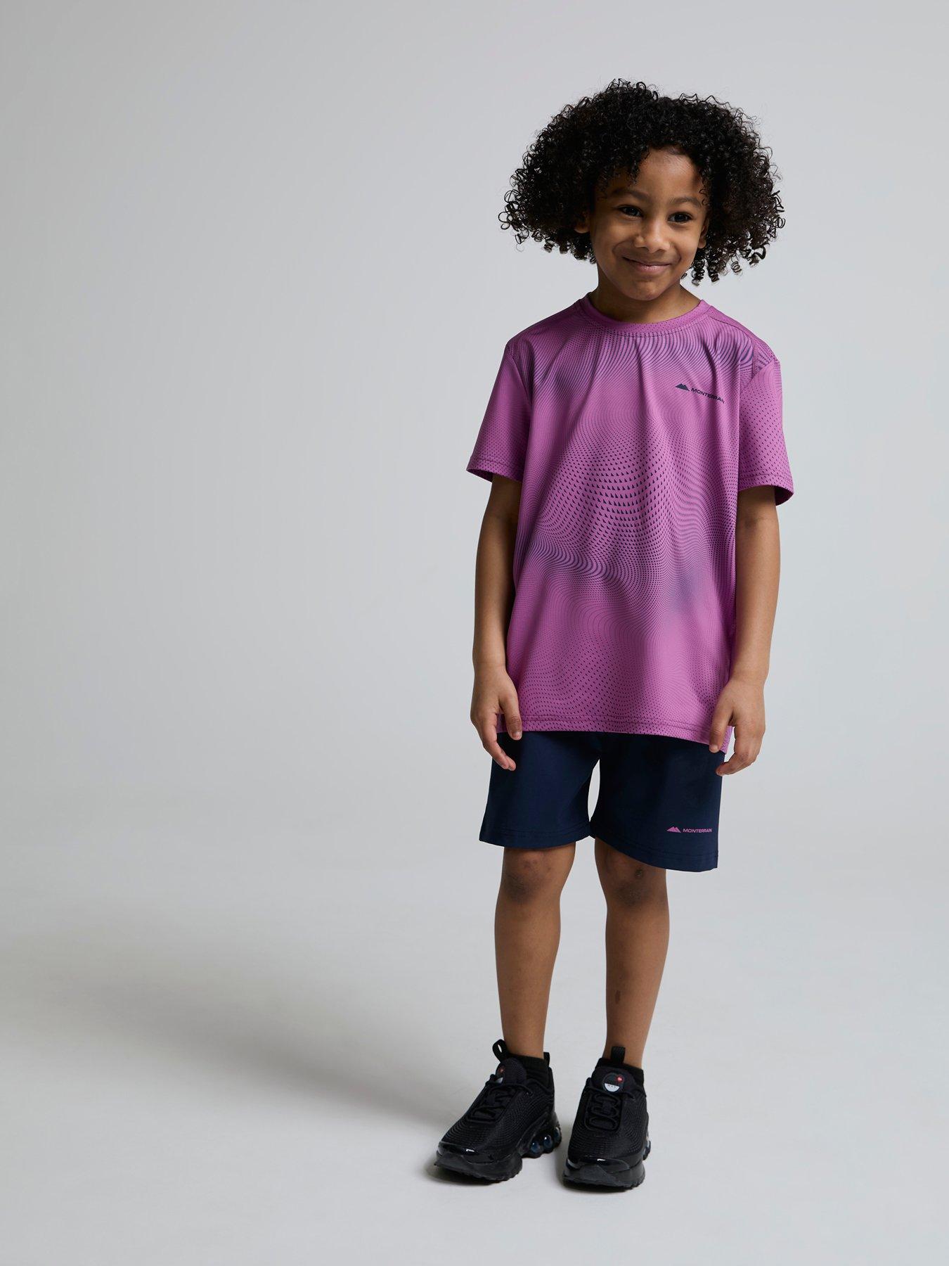 Monterrain Kids Fortitude T-shirt  &  Short Set - Pink