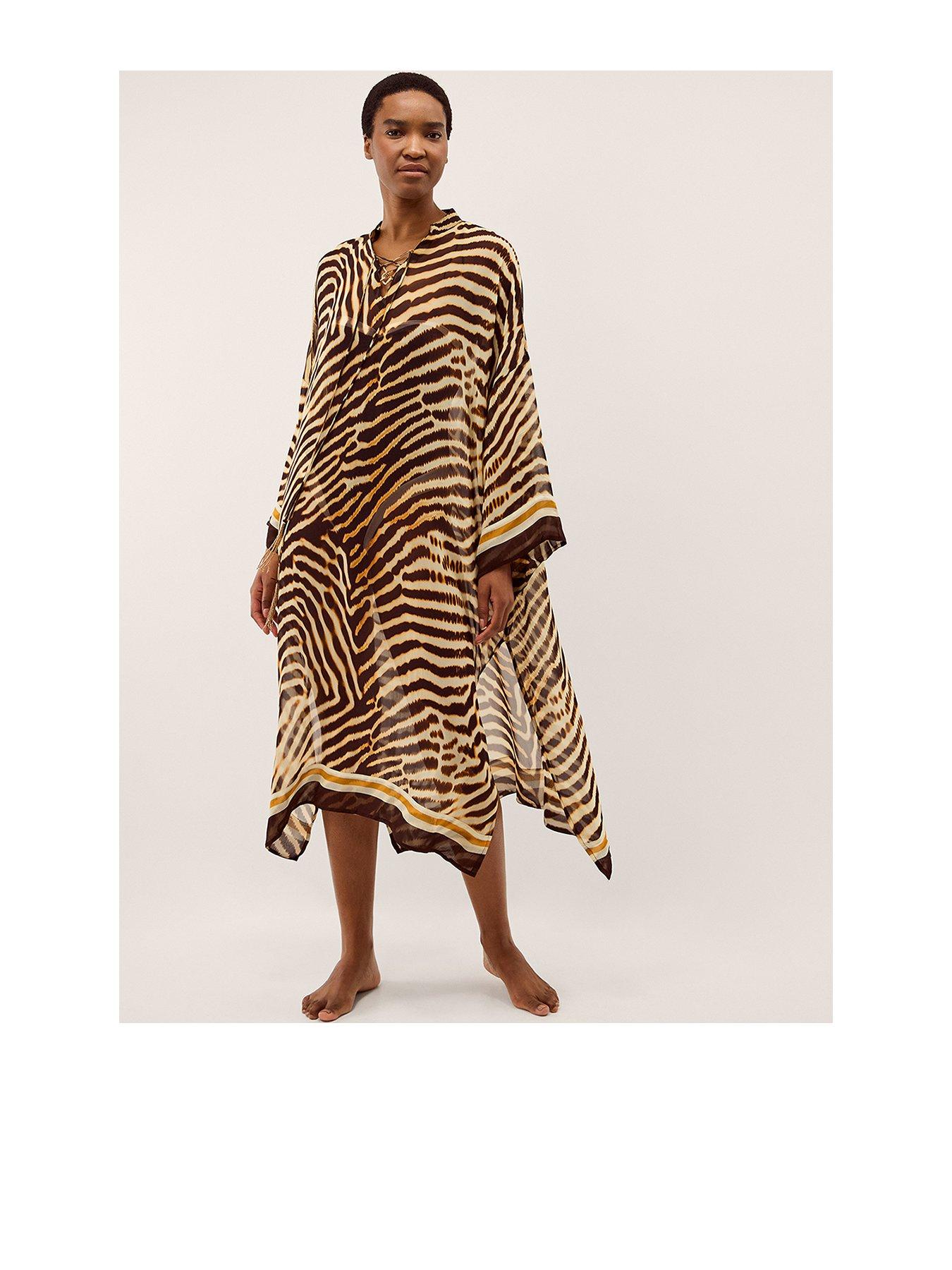 Image 1 of 4 of Monsoon Clarissa Animal Kaftan