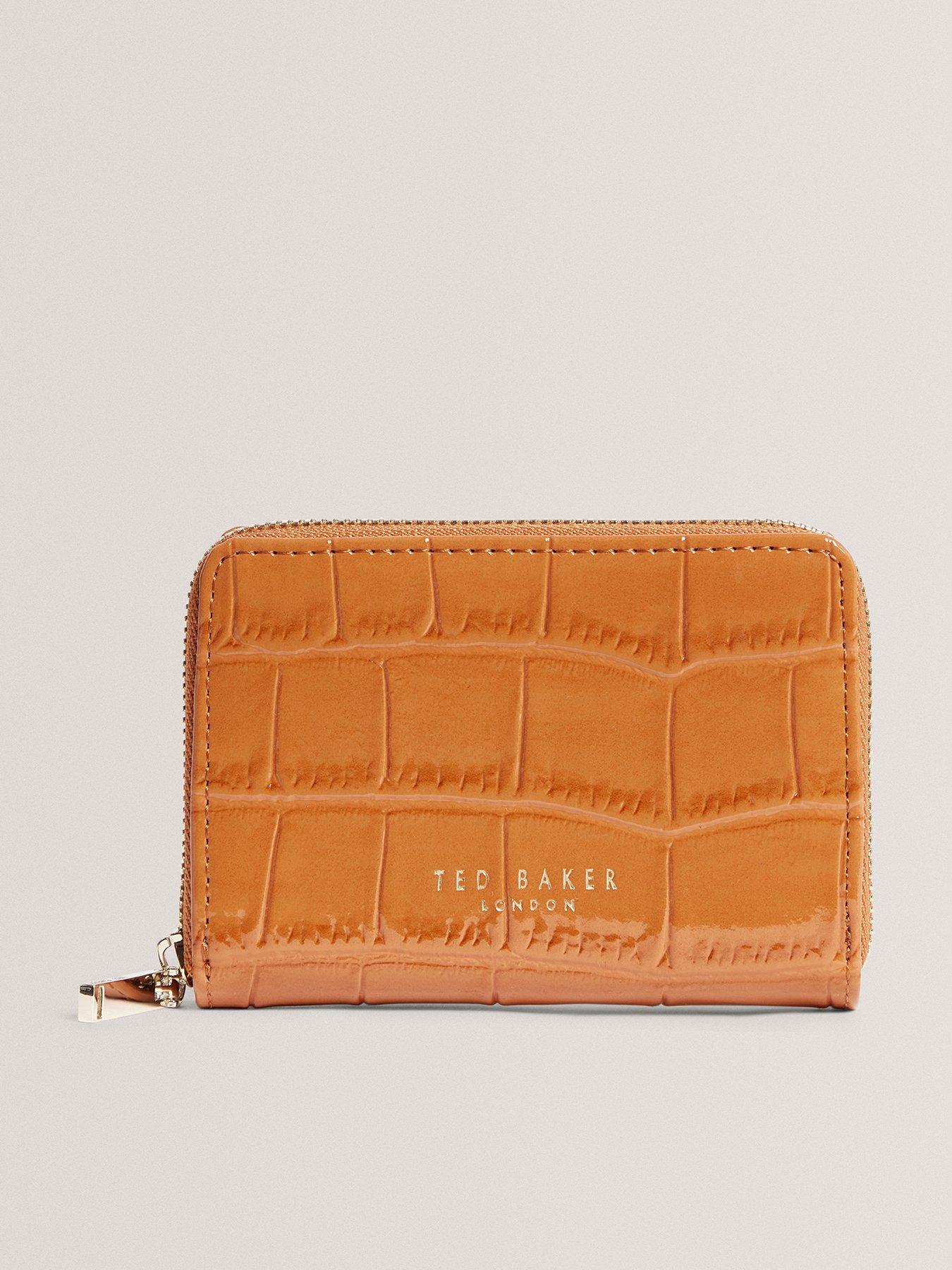 ted-baker-croc-effect-small-zip-around-wallet-brown