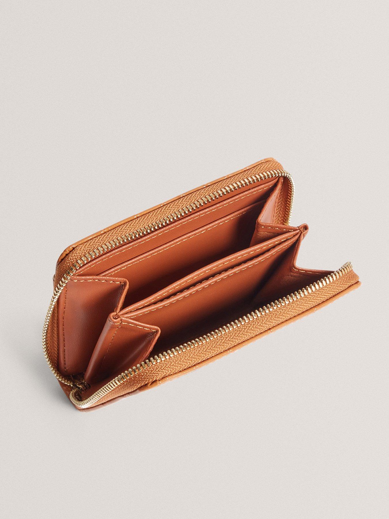 Image 4 of 4 of Ted Baker Croc Effect Small Zip Around Wallet - Brown
