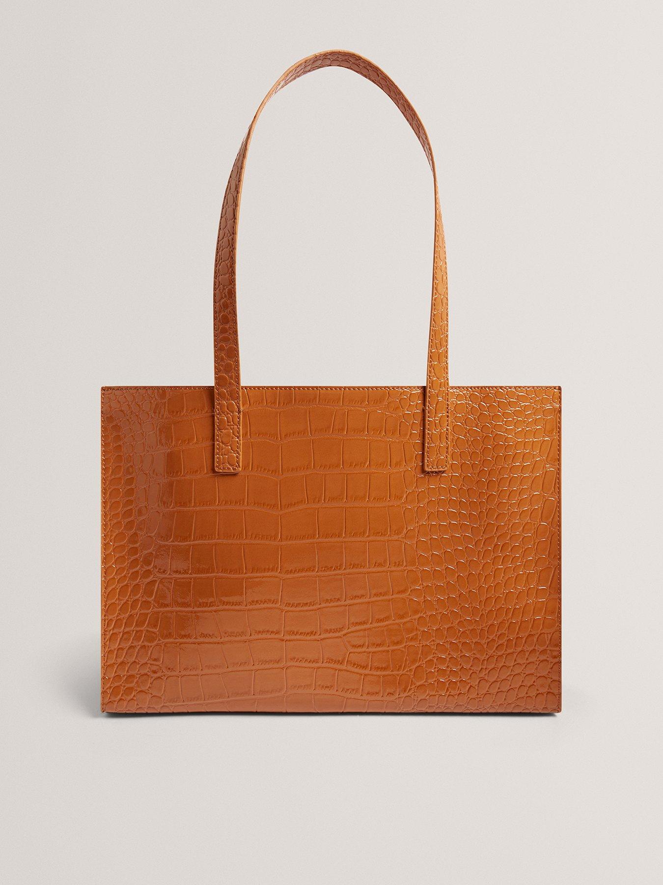 ted-baker-croc-effect-elongated-icon-bag-brown