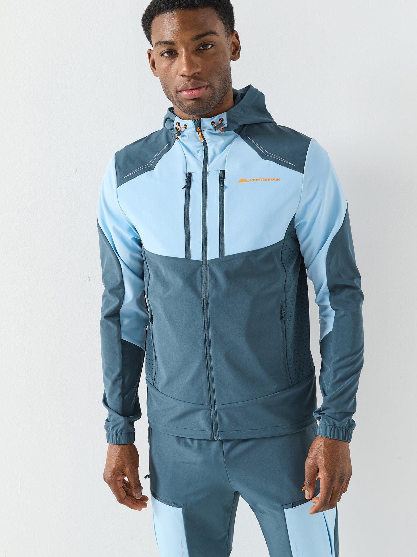 Monterrain Mens Orbit Woven Running Hoody - Grey