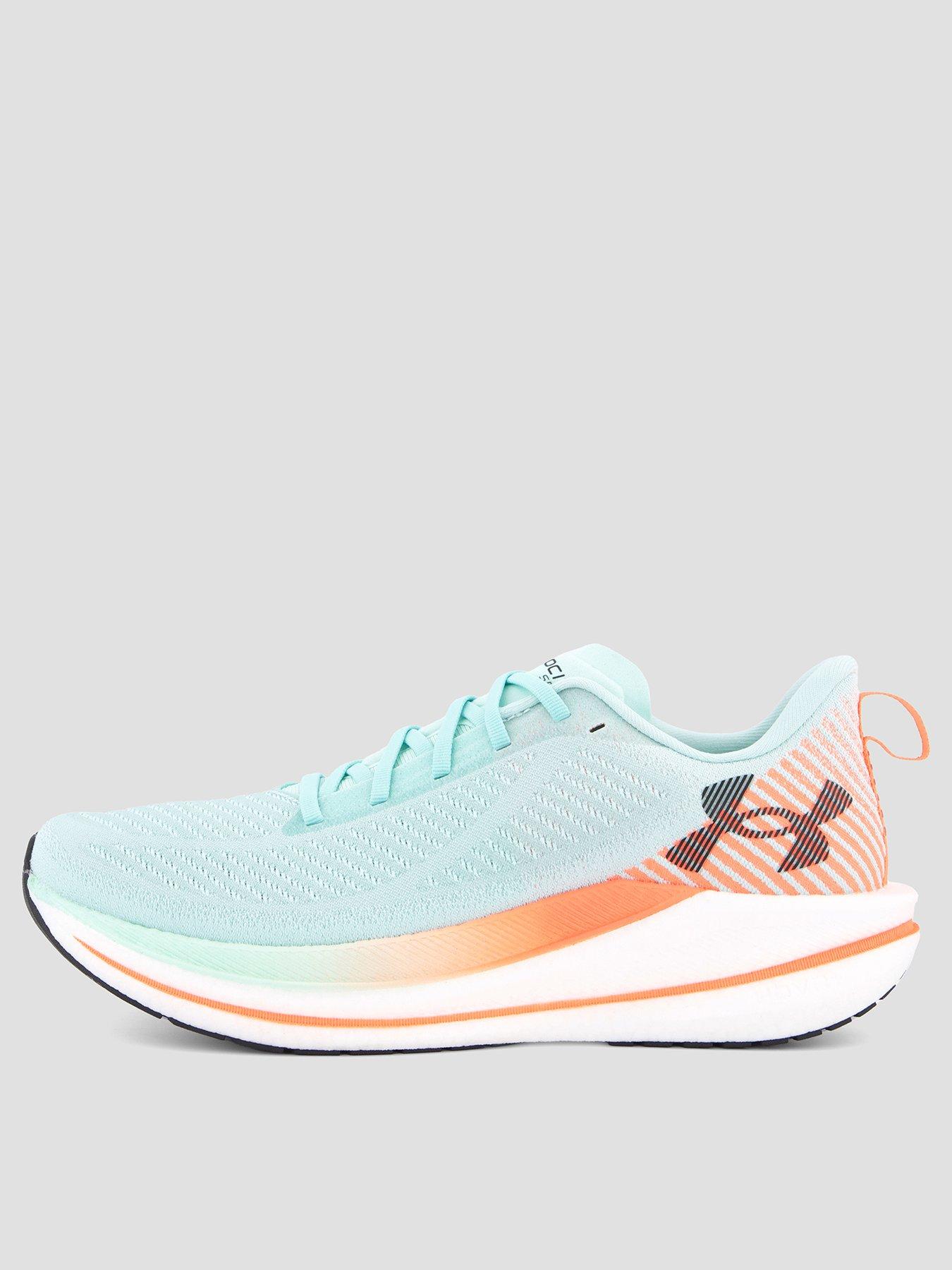 Under Armour Mens Velociti Speed Running Shoes - Refresh Mint / White / Electric Tangerine in Green