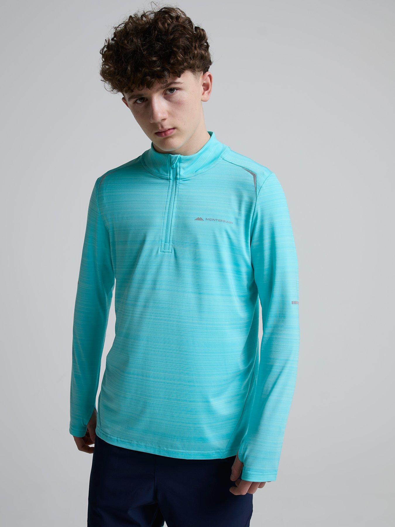 Monterrain Kids Bolt Space Dye Quarter Zip - Blue