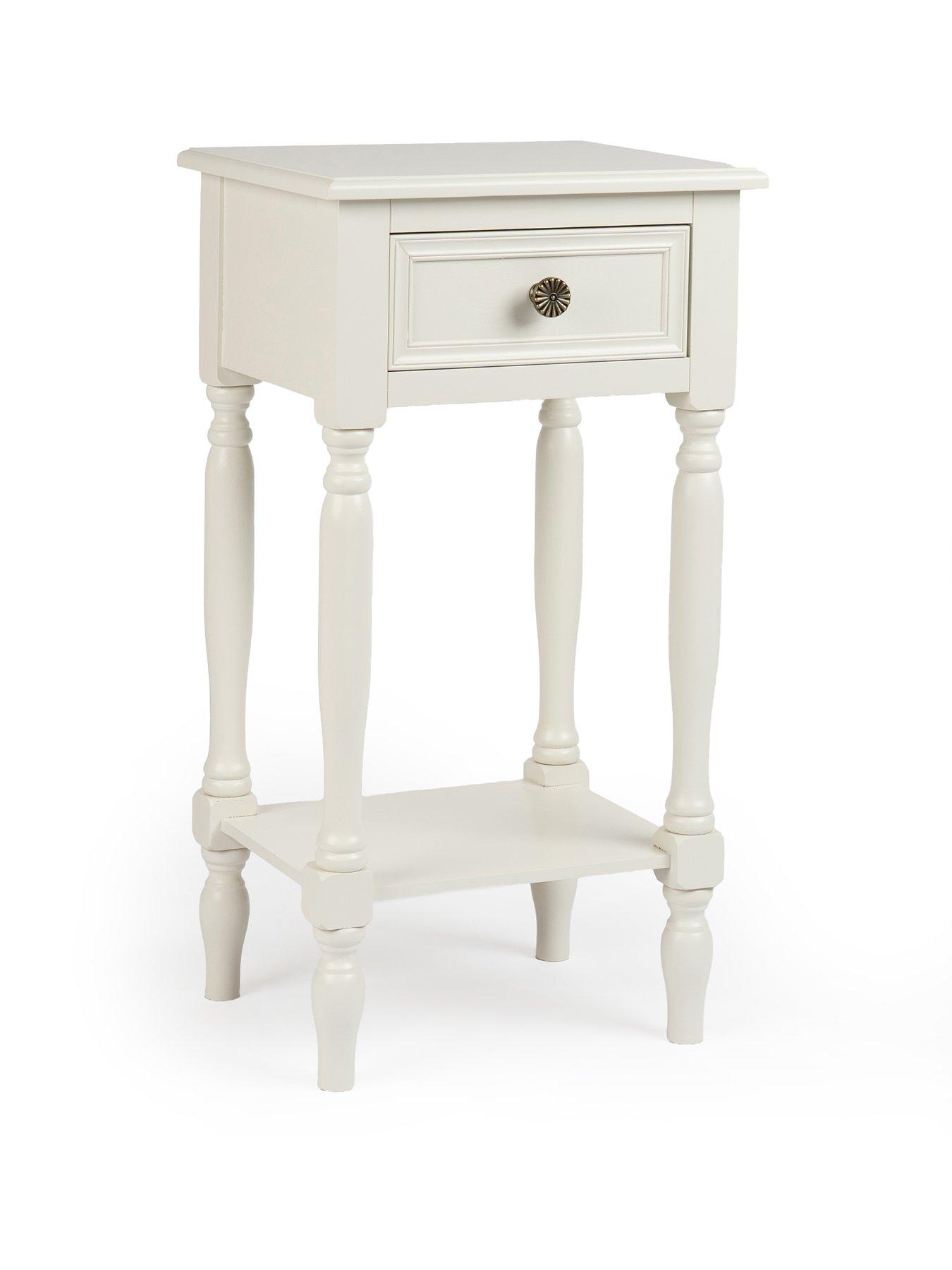 Image 2 of 3 of Scottish Everlastings Kayla Side Table With Drawer - Ivory
