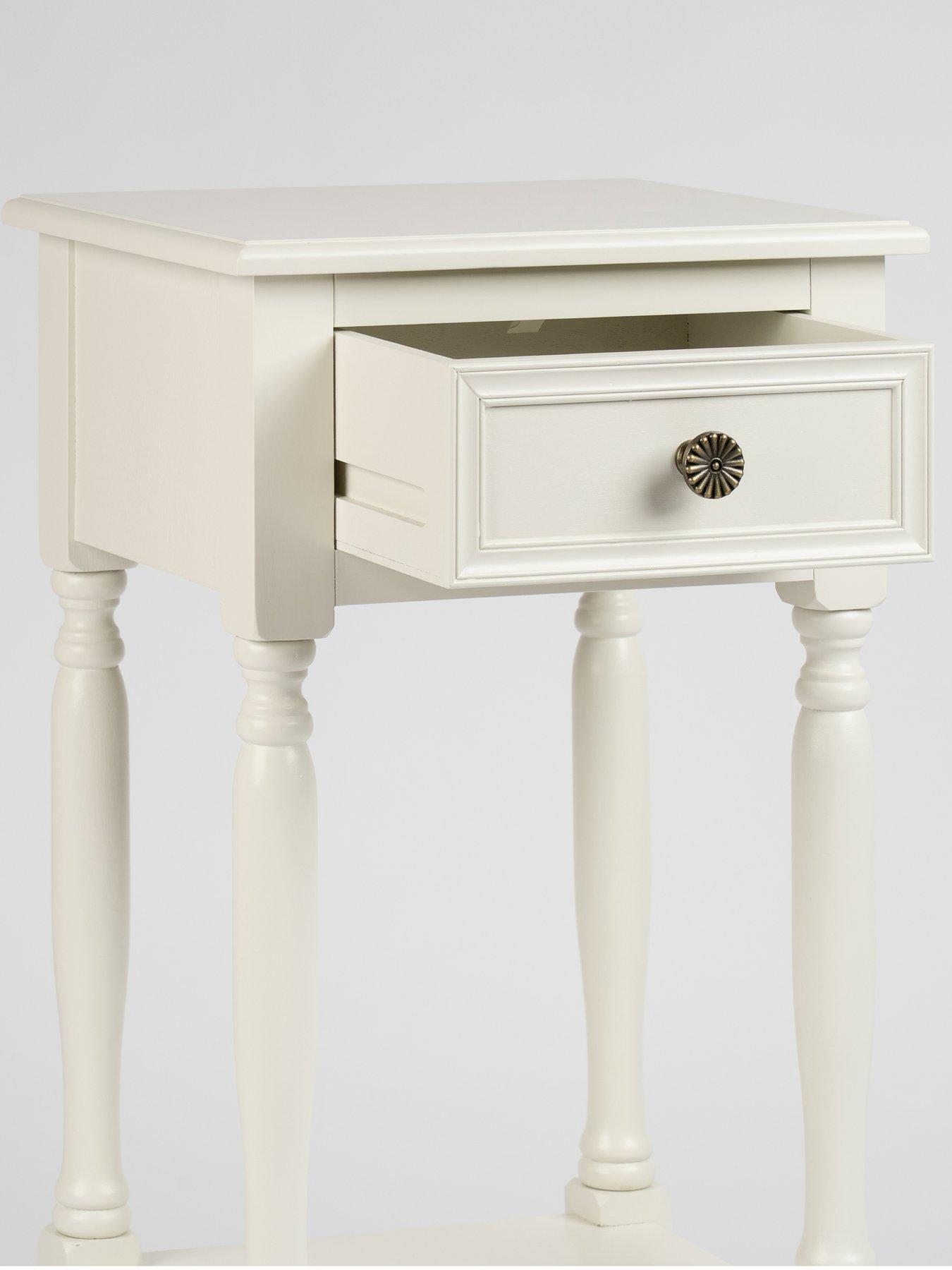 Image 3 of 3 of Scottish Everlastings Kayla Side Table With Drawer - Ivory