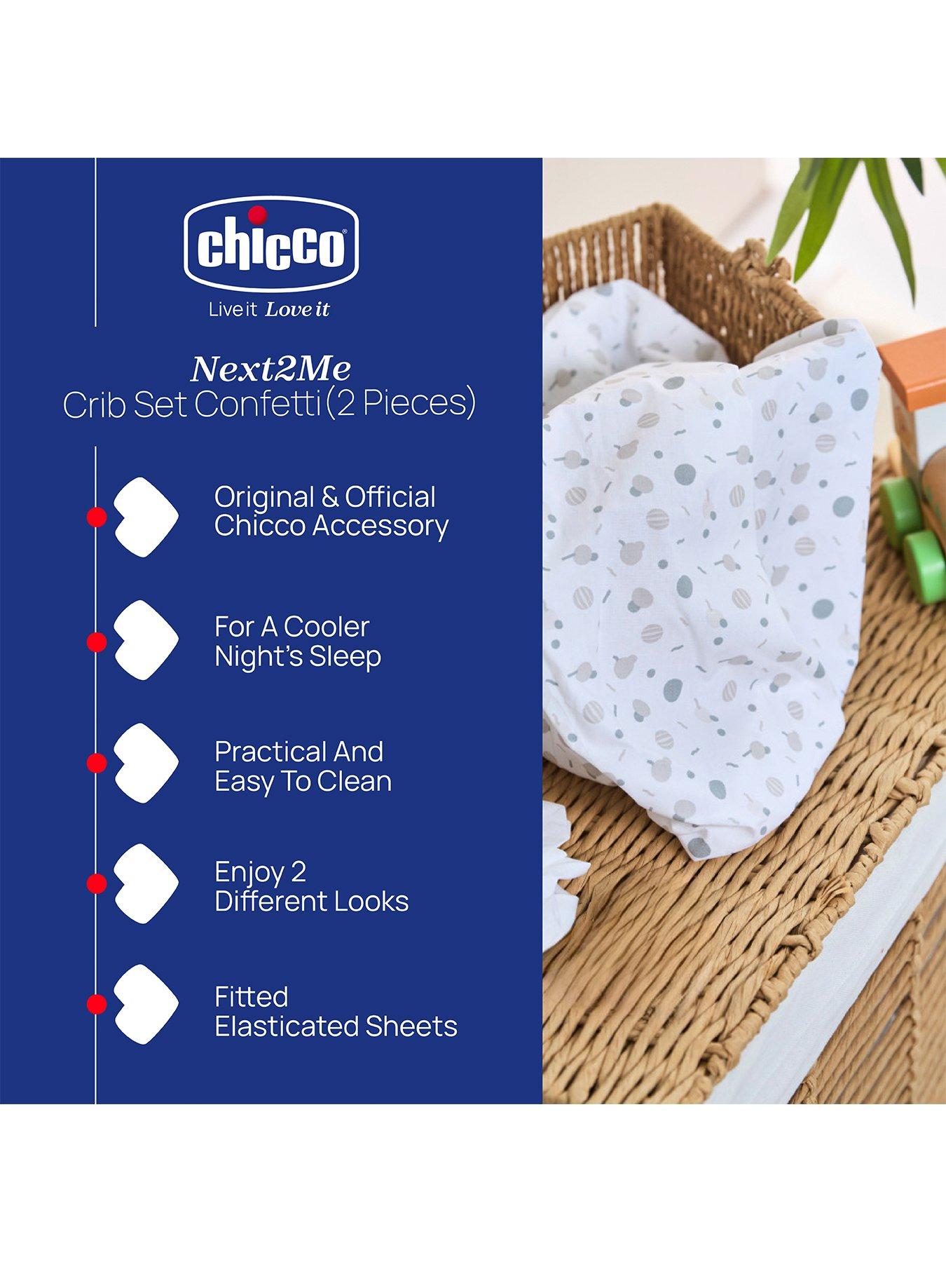 Image 2 of 6 of Chicco Next2Me Cotton Crib Set 2 Pieces - Confetti