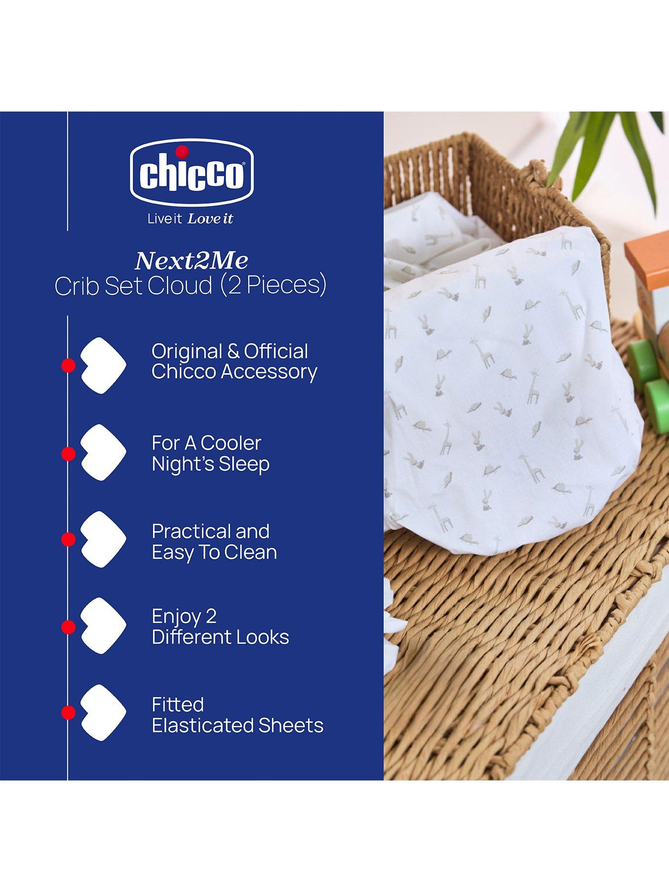 Image 2 of 6 of Chicco Next2Me Cotton Crib Set 2 Pieces - Cloud