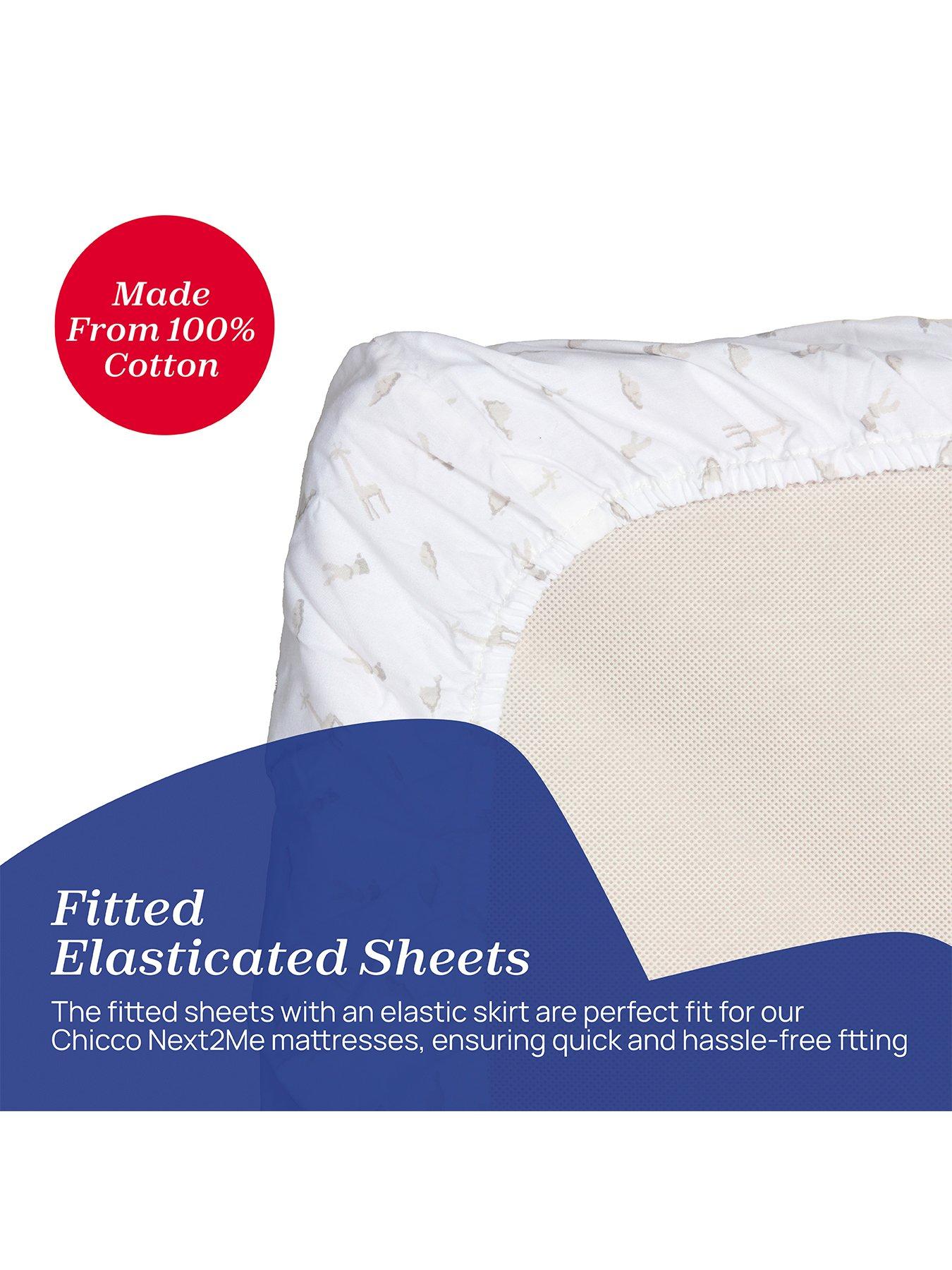 Image 5 of 6 of Chicco Next2Me Cotton Crib Set 2 Pieces - Cloud