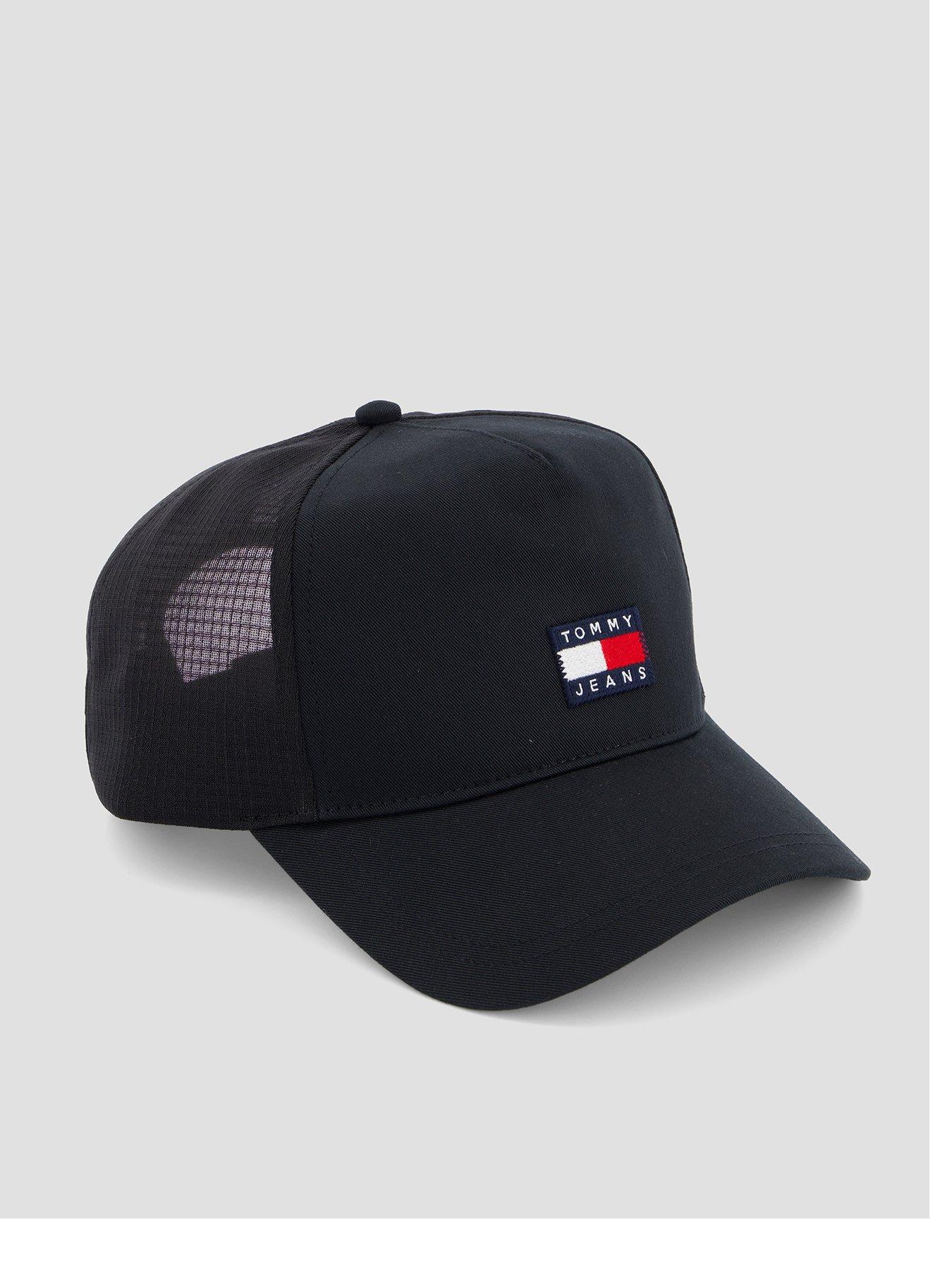 Image 1 of 4 of Tommy Jeans Heritage Trucker Snapback Cap - Black