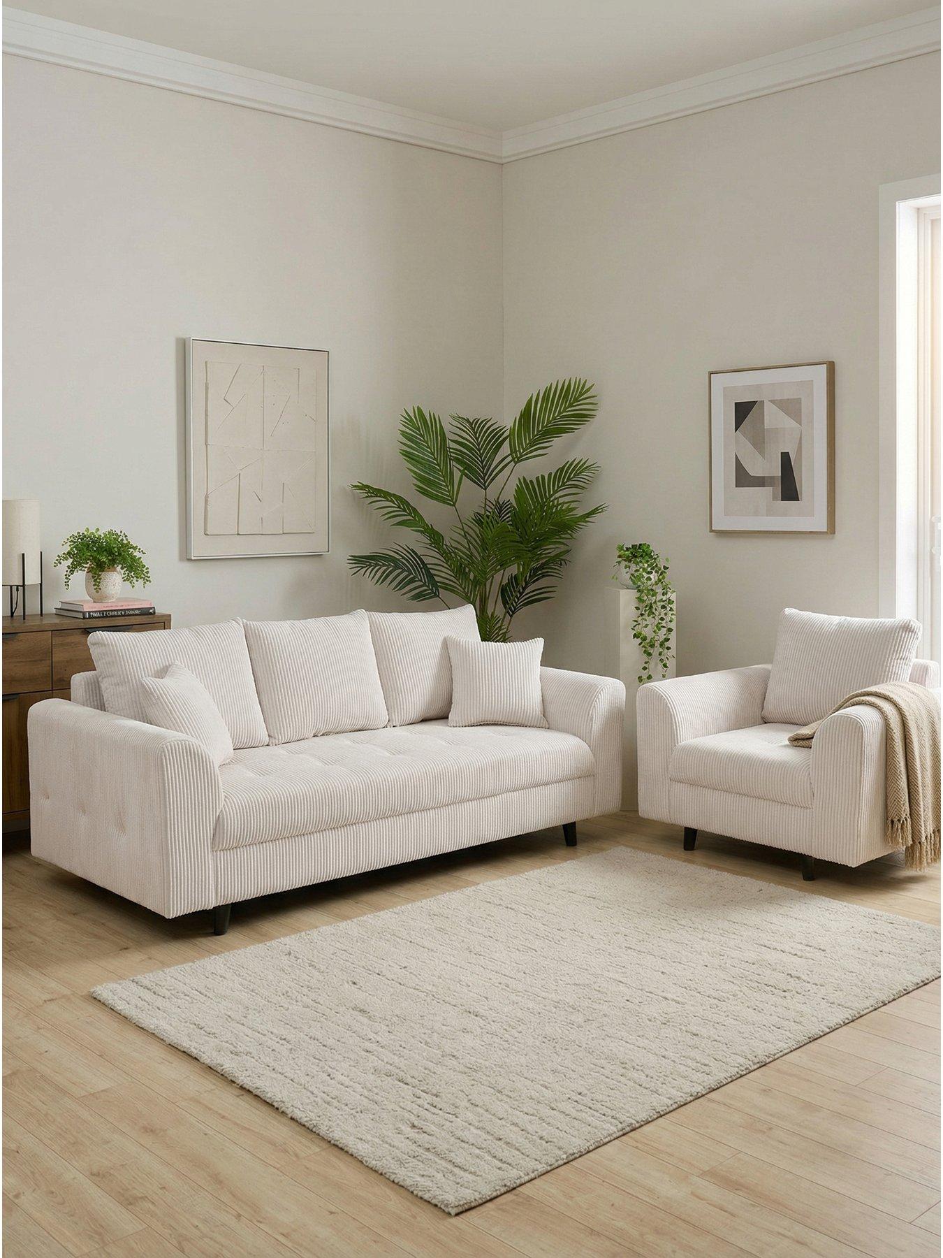 The Very Collection Rune Cord 3 Seater + Chair - FSC® Certified