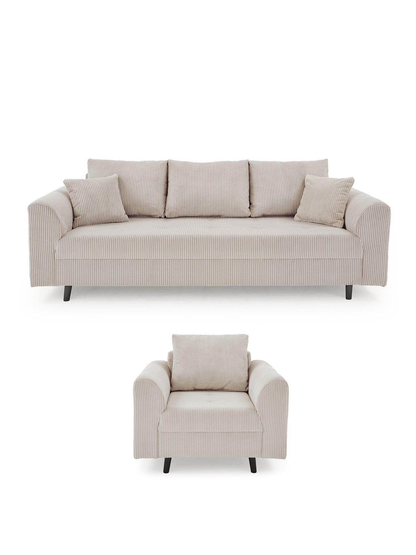 The Very Collection Rune Cord 3 Seater + Chair - FSC® Certified