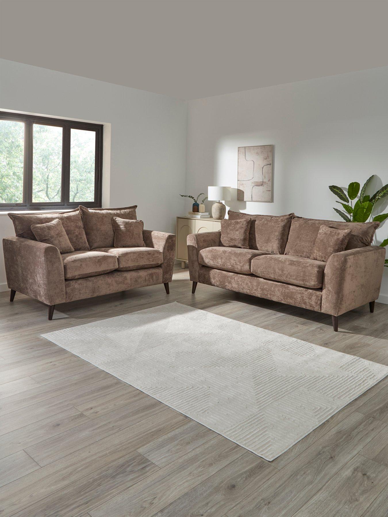 Image 1 of 7 of The Very Collection Bakerloo 3 + 2 Seater Fabric Sofa Set