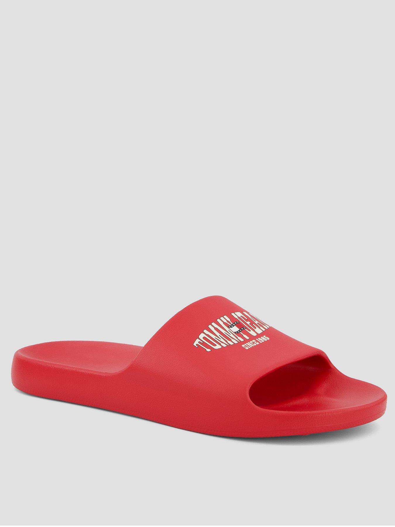 Image 1 of 7 of Tommy Jeans Injected Sandals - Red