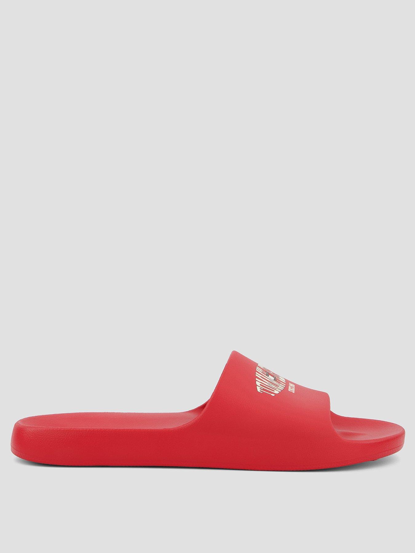 Image 2 of 7 of Tommy Jeans Injected Sandals - Red