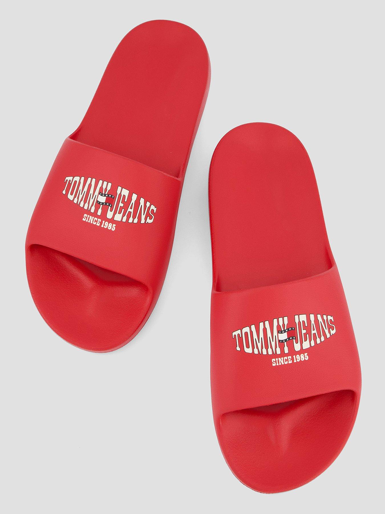 Image 3 of 7 of Tommy Jeans Injected Sandals - Red
