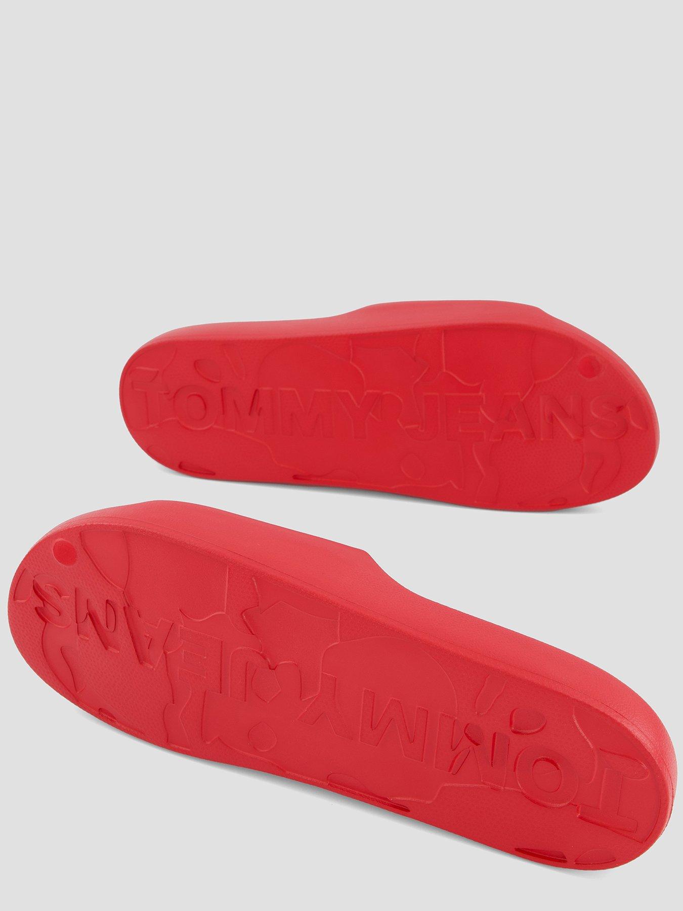 Image 4 of 7 of Tommy Jeans Injected Sandals - Red