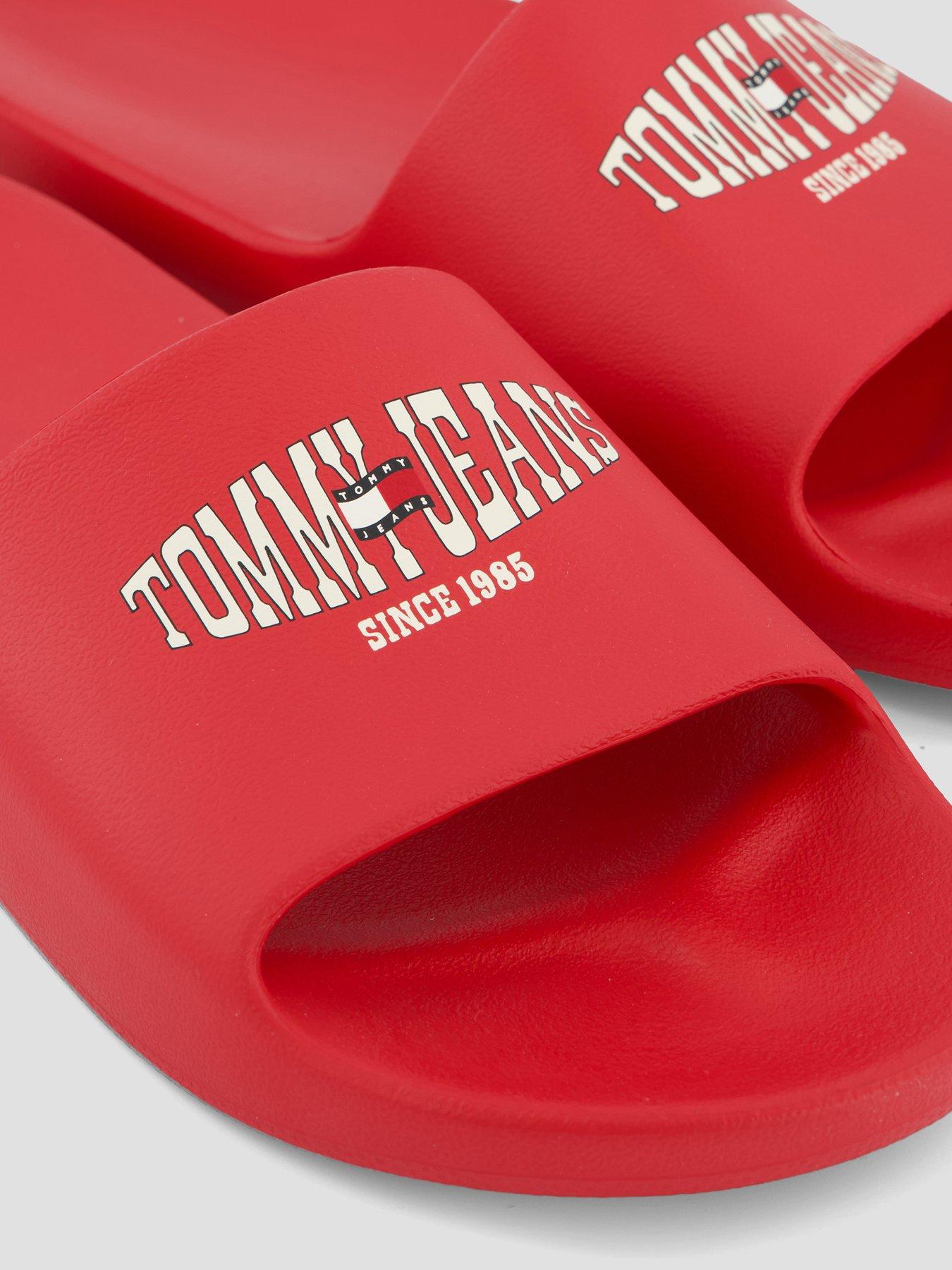 Image 5 of 7 of Tommy Jeans Injected Sandals - Red