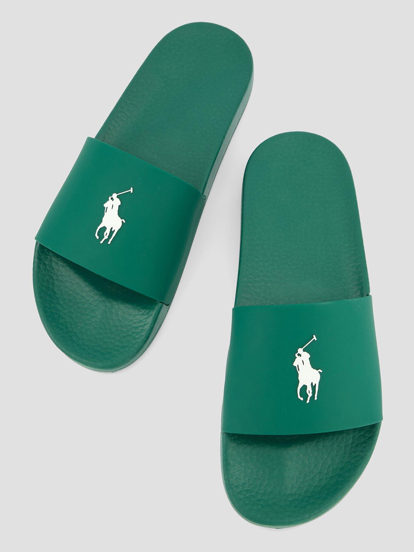 Image 3 of 7 of Polo Ralph Lauren Pool Slider - Green