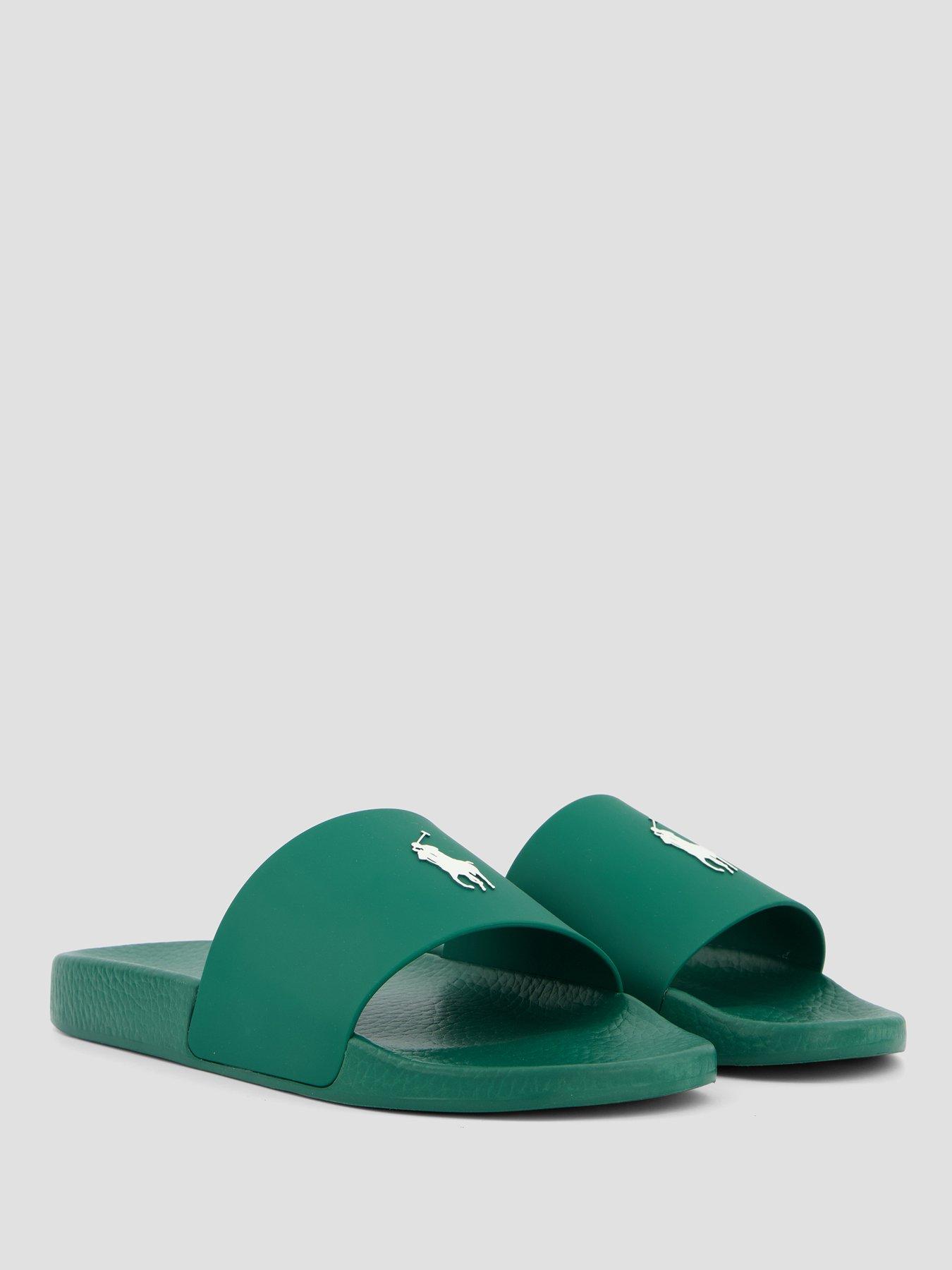 Image 6 of 7 of Polo Ralph Lauren Pool Slider - Green