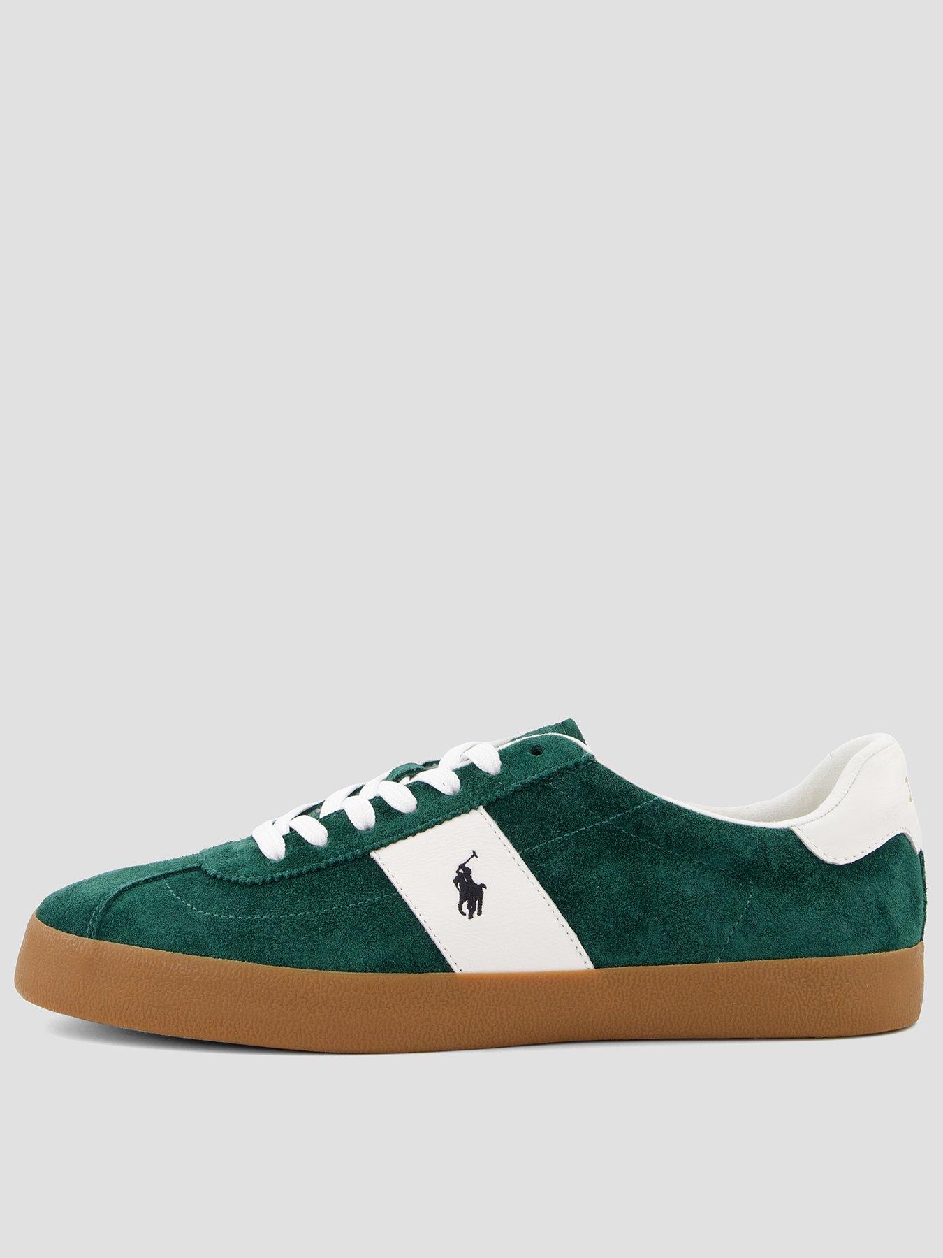 Polo Ralph Lauren Court Vulc Leather/Suede Sneakers - Green