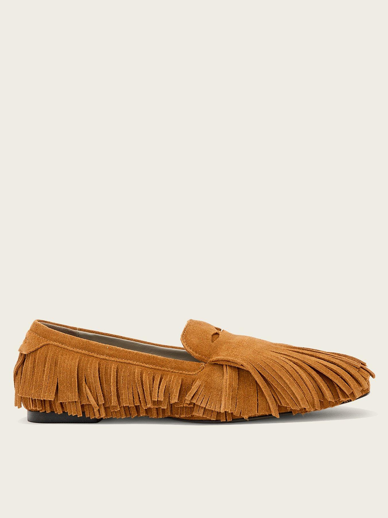 allsaints-sandy-fringe-loafer-brownfront