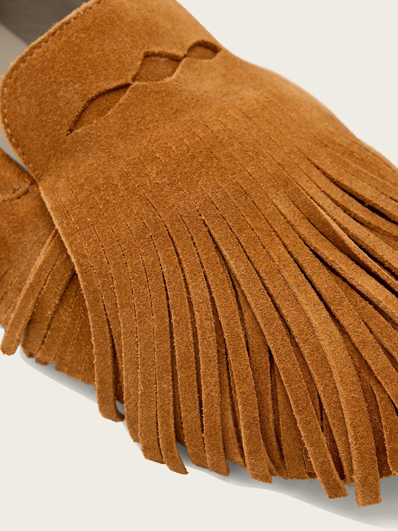 allsaints-sandy-fringe-loafer-brownoutfit
