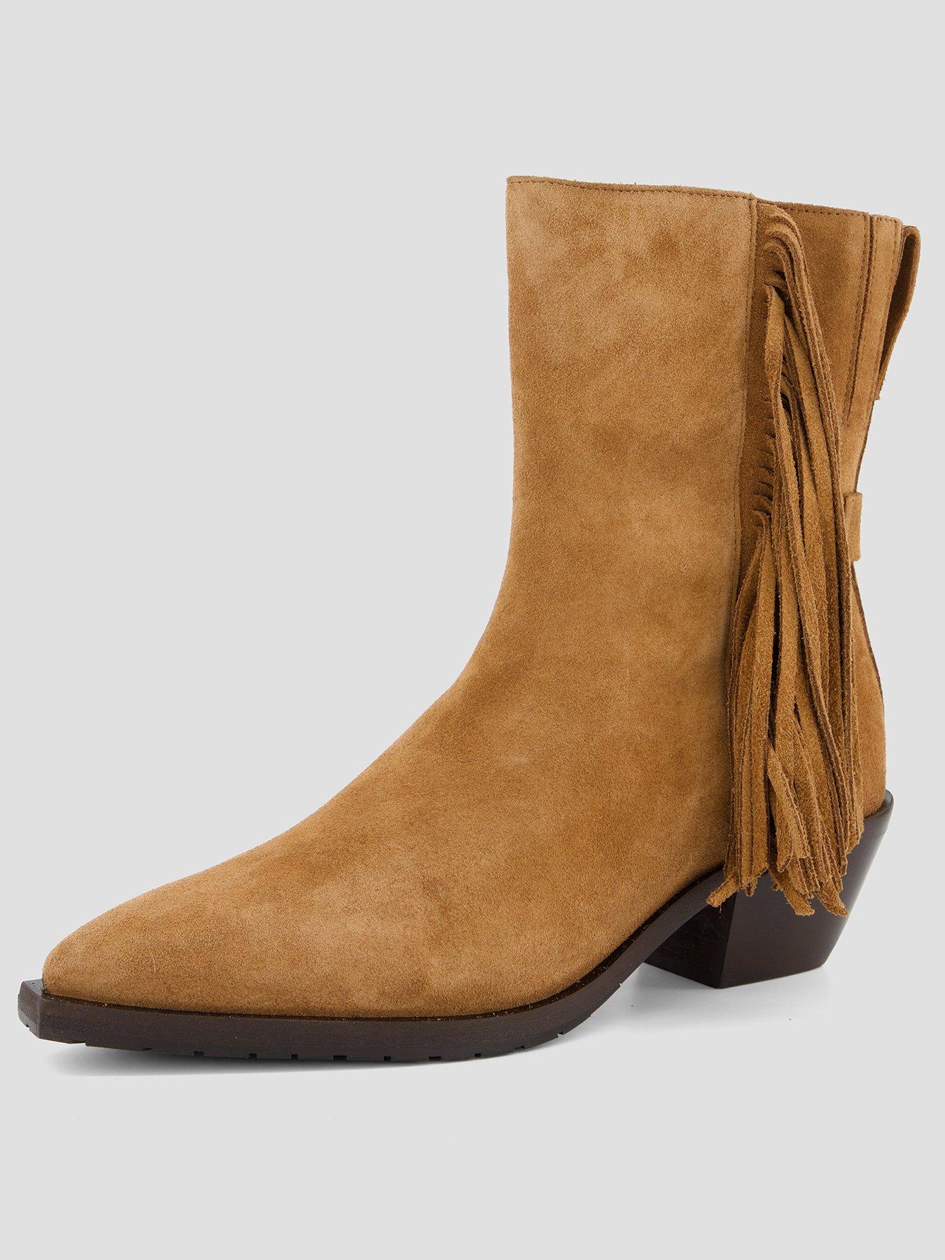 Image 2 of 7 of AllSaints BAZELY FRINGE BOOT