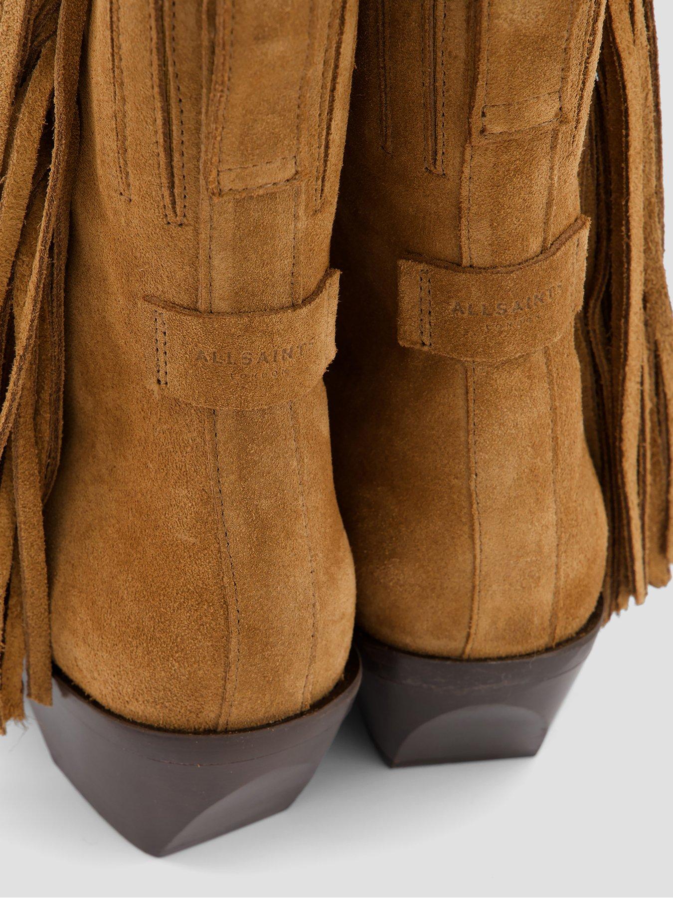 Image 5 of 7 of AllSaints BAZELY FRINGE BOOT