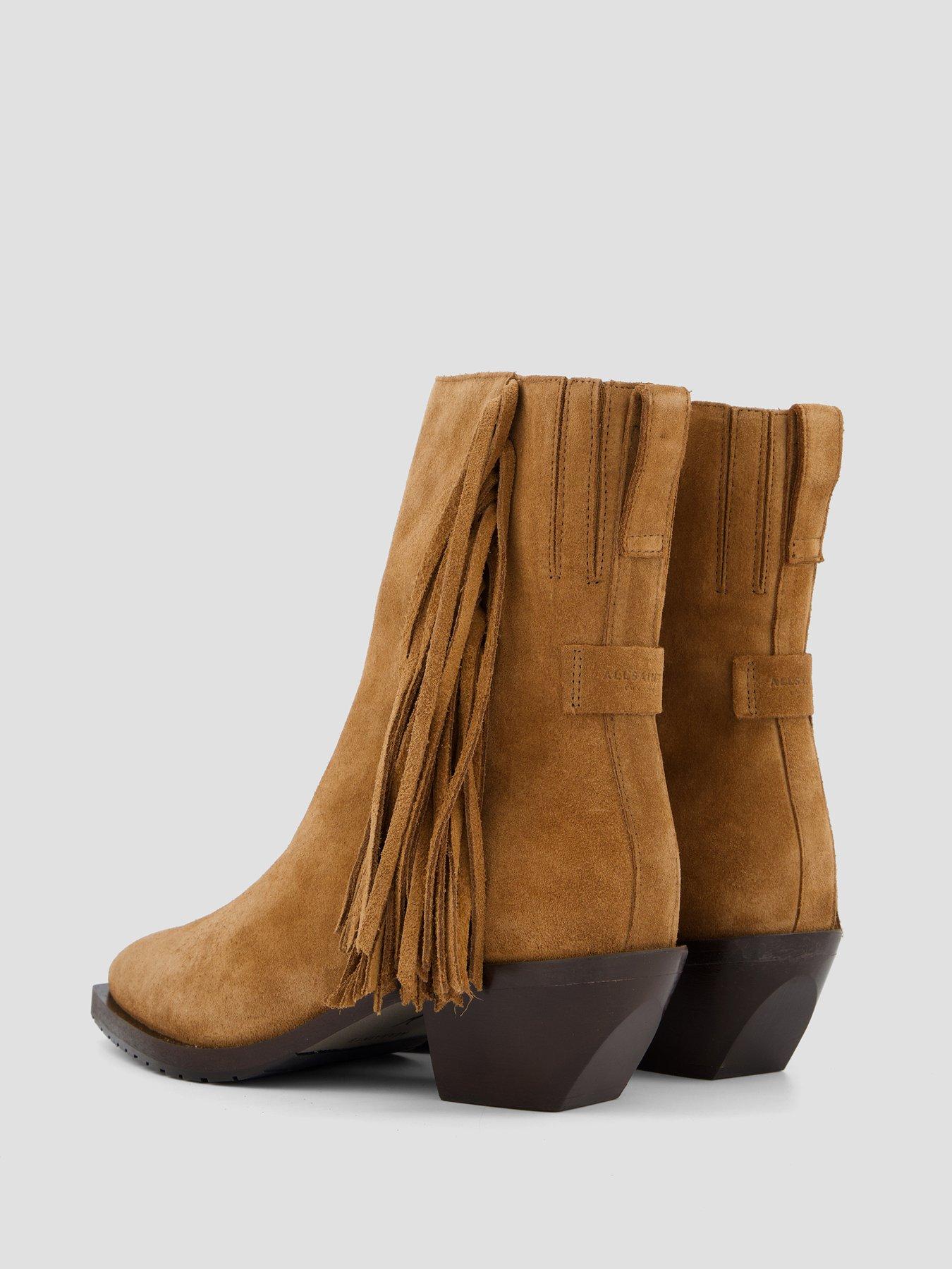 Image 6 of 7 of AllSaints BAZELY FRINGE BOOT